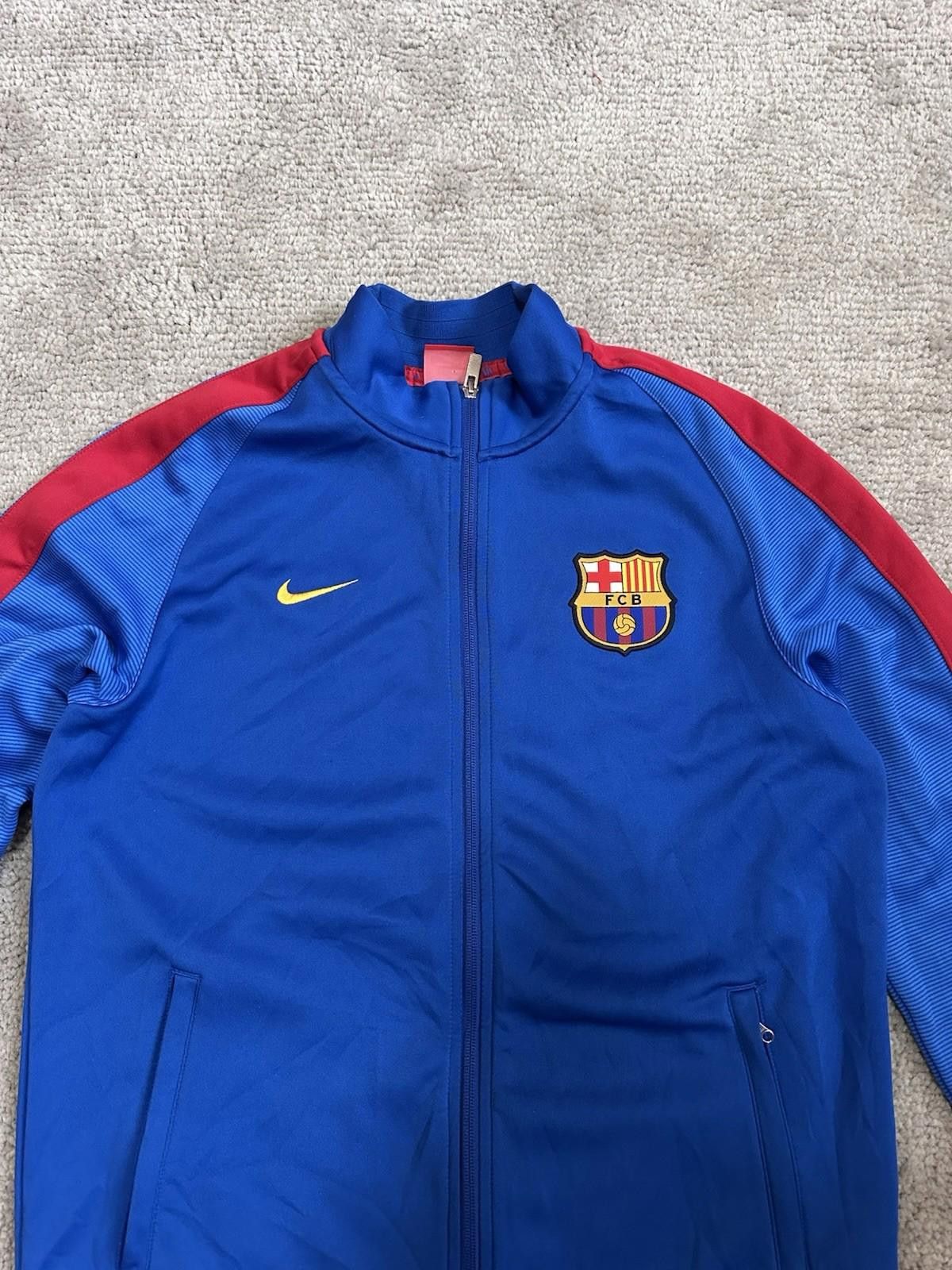 Nike Nike Fc Barcelona Mens Large Track Zip up Jacket in Blue Size US L / EU 52-54 / 3 - 5 Thumbnail