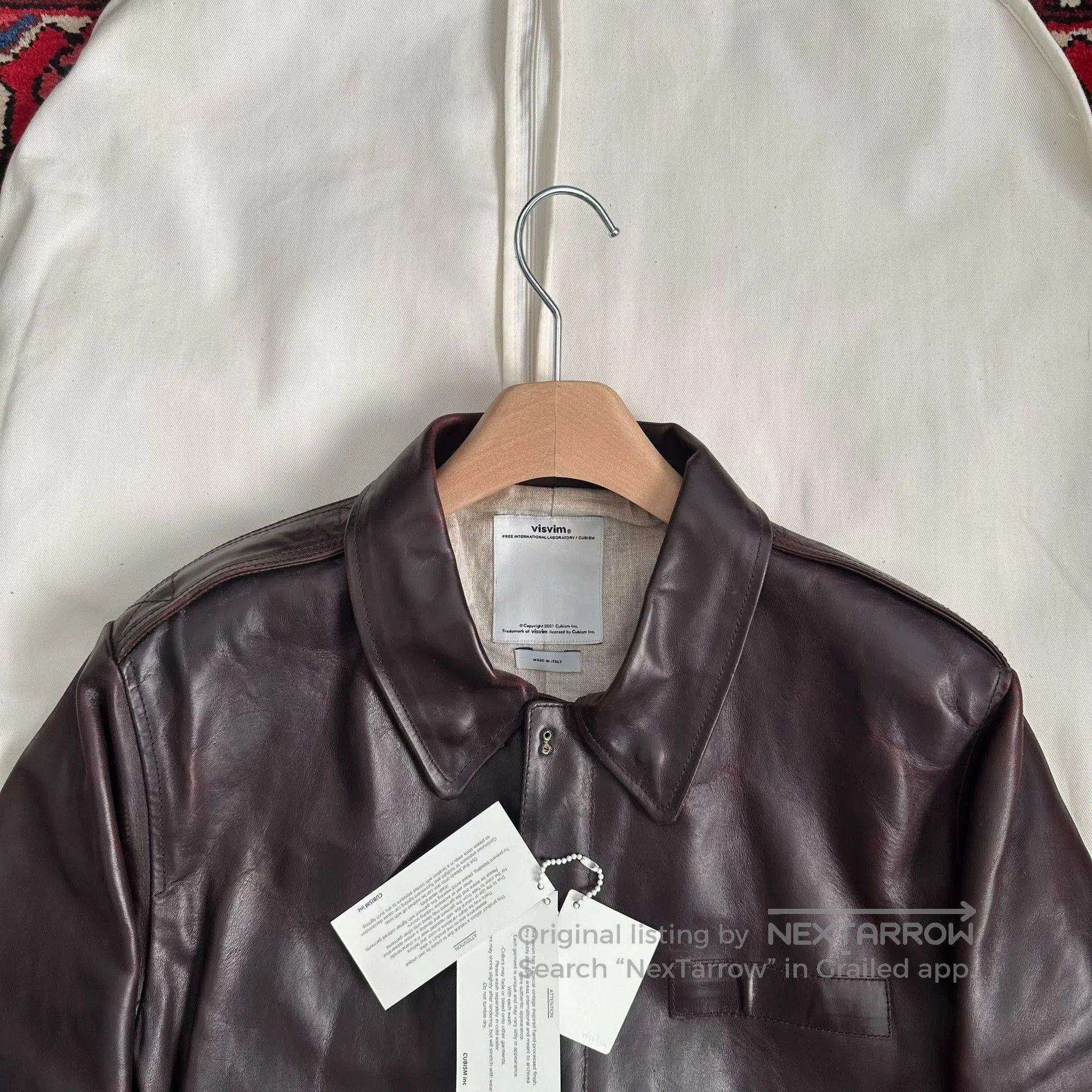 Visvim visvim elmendorf leather jacket in burgundy. Size US M / EU 48-50 / 2 - 4 Thumbnail