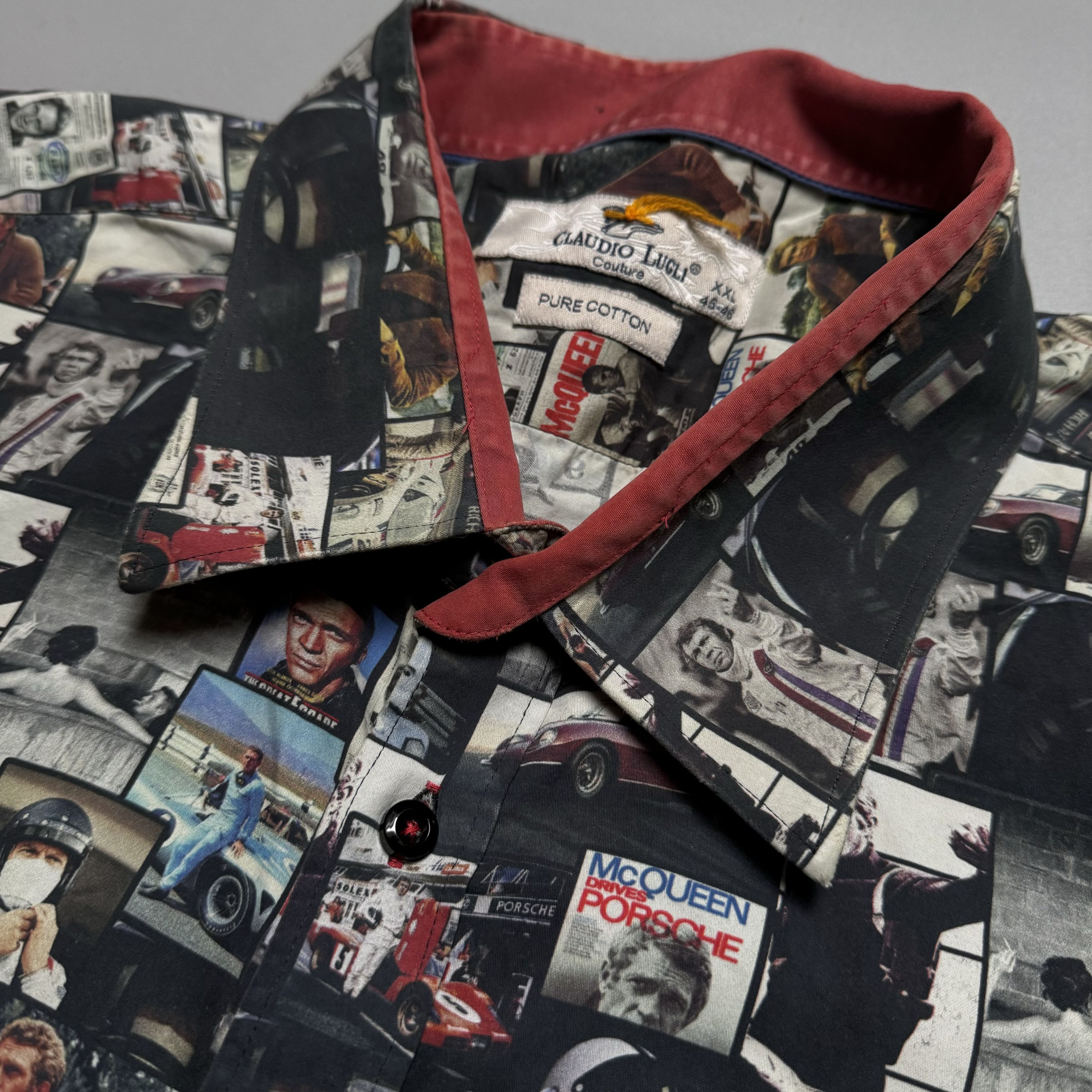 Designer CLAUDIO LUGLI STEVE MCQUEEN LE MANS SHIRT BUTTON UP DC Size US XL / EU 56 / 4 - 5 Thumbnail