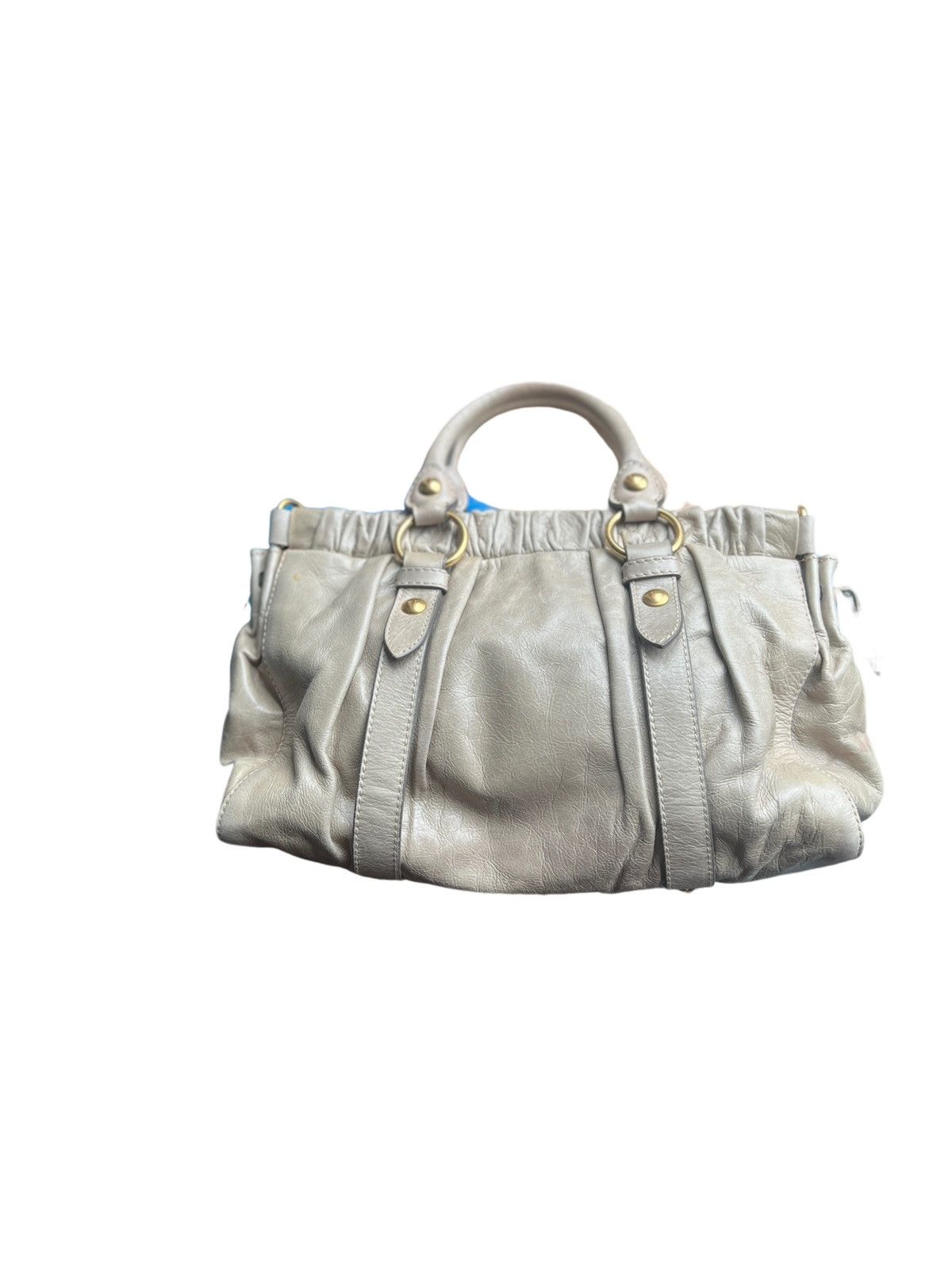 image of Miu Miu Mit Miu Vitello Bag in Beige, Women's