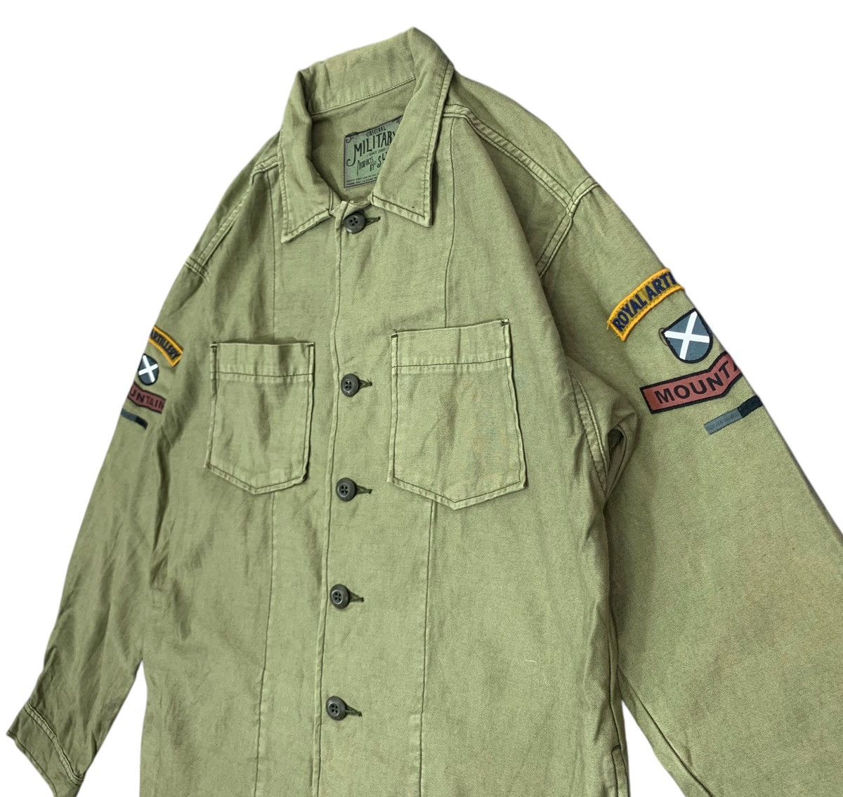 Vintage VINTAGE SLY MILITARY BUTTON SHIRTS Size US M / EU 48-50 / 2 - 2 Thumbnail