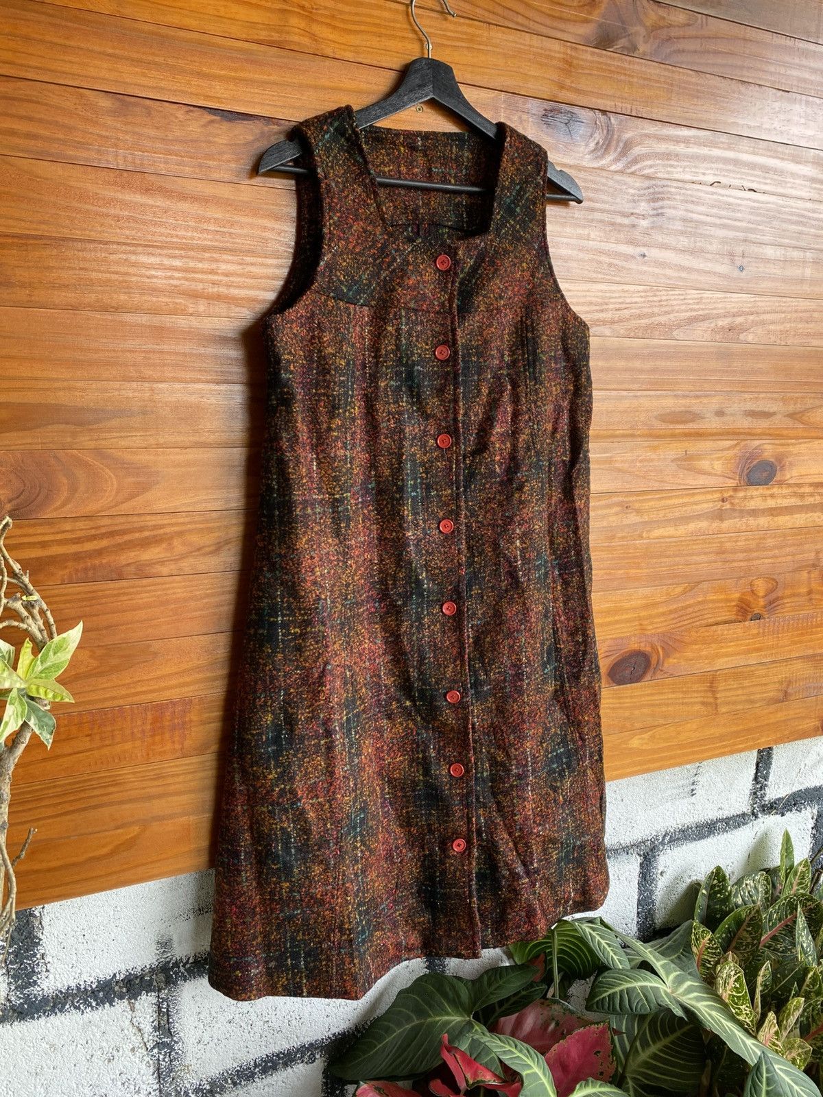 Vintage Vintage Japanese Sleeveless Button-Front Dress Abstract Size M / US 6-8 / IT 42-44 - 5 Thumbnail