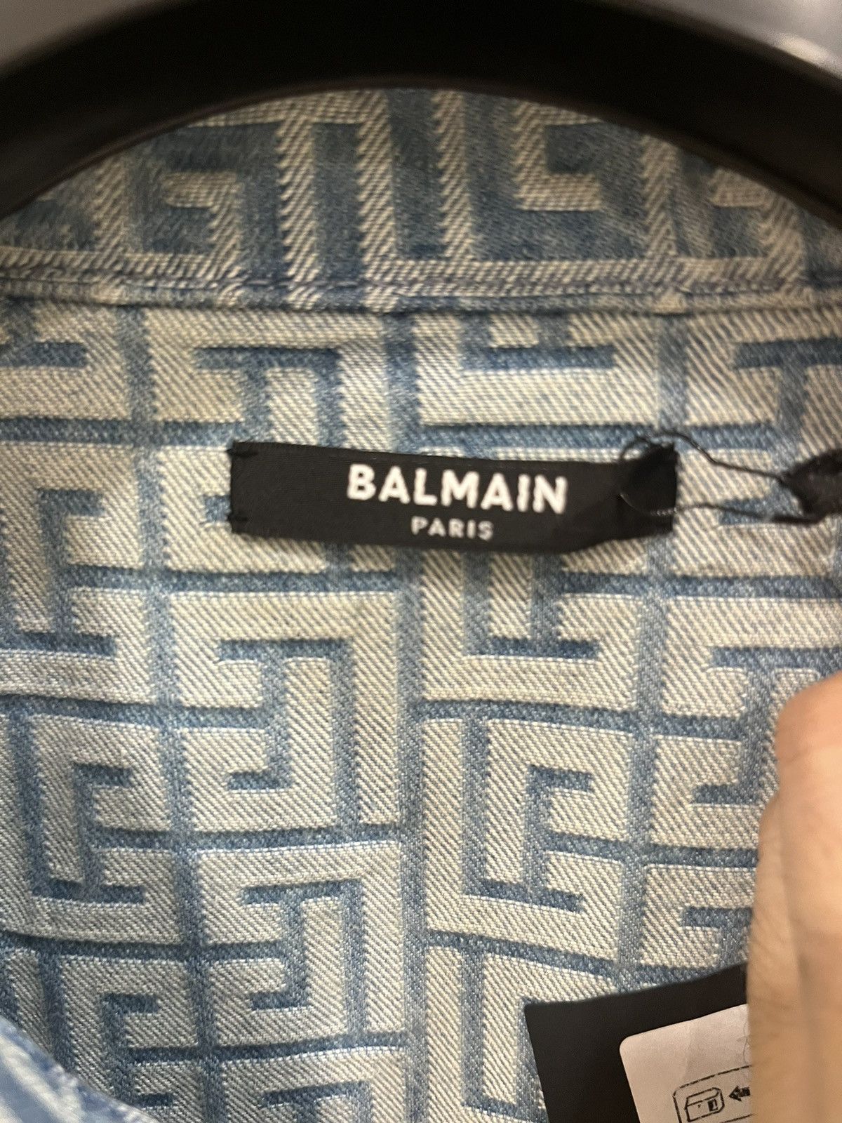 Balmain Monogram Denim overshirt size 46 Size US S / EU 44-46 / 1 - 7 Thumbnail