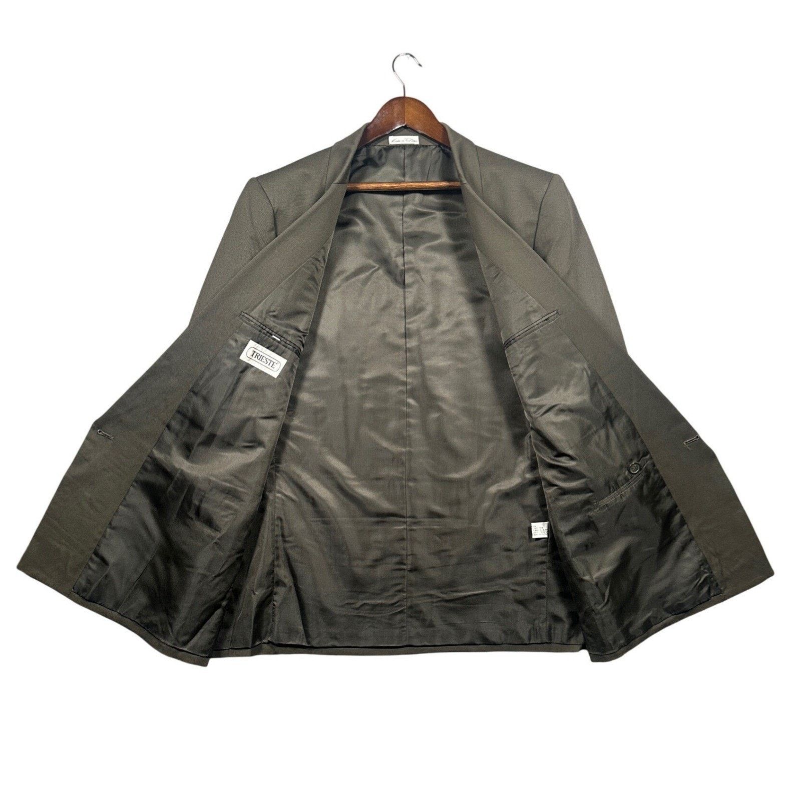 Other Trieste Double Breasted Blazer Mens Size 50L Olive Green Size 50L - 2 Thumbnail