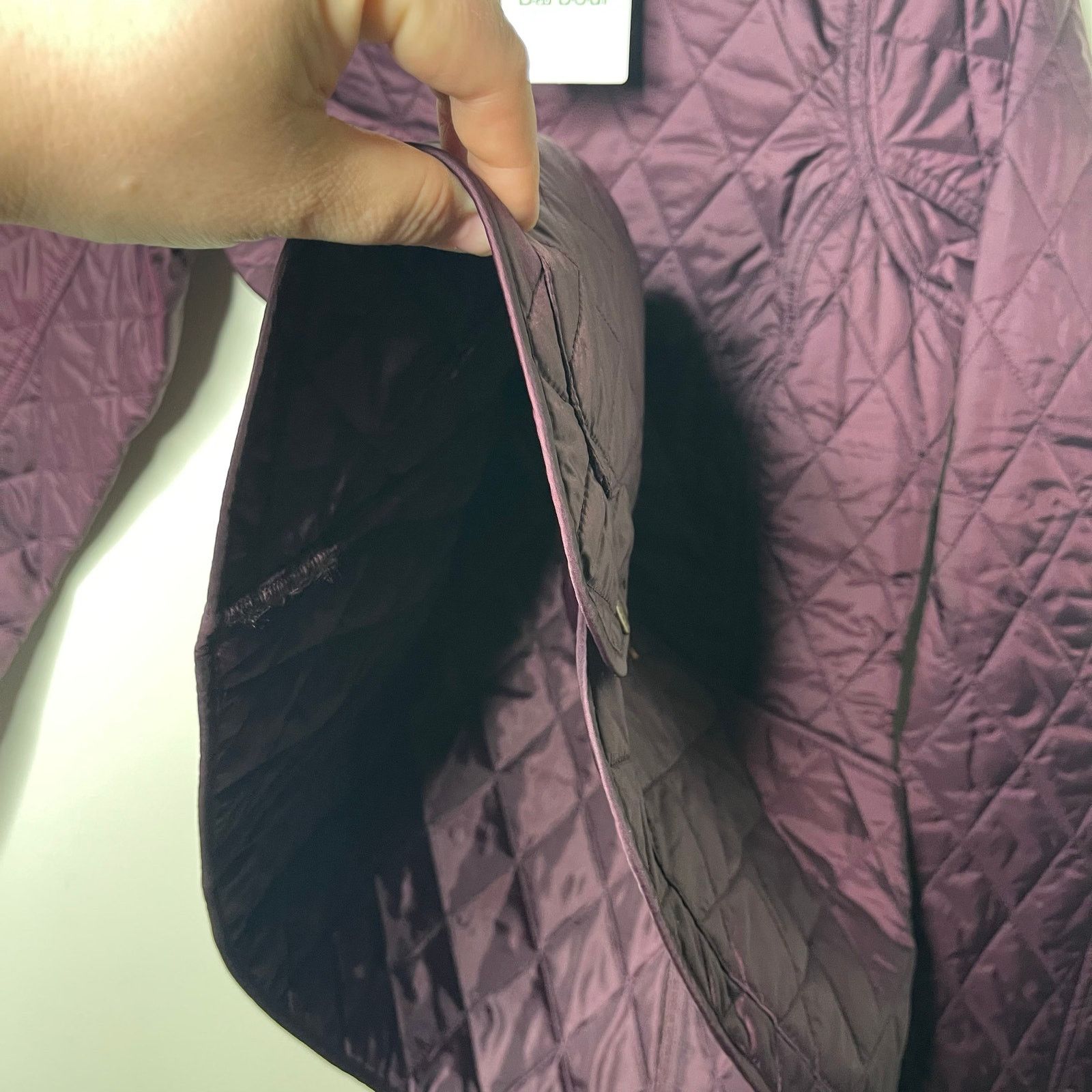 Barbour NWT Barbour Annandale Quilted Diamond Jacket in Burgundy Size S / US 4 / IT 40 - 9 Thumbnail