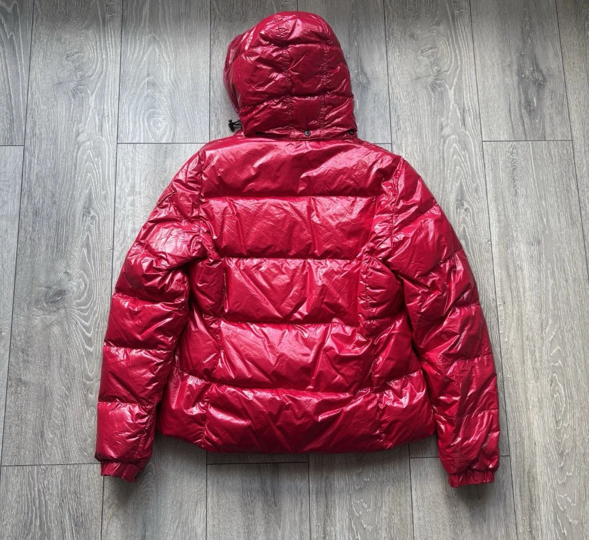 Moncler Badia Dark Pink Down Puffer Jacket Size 4