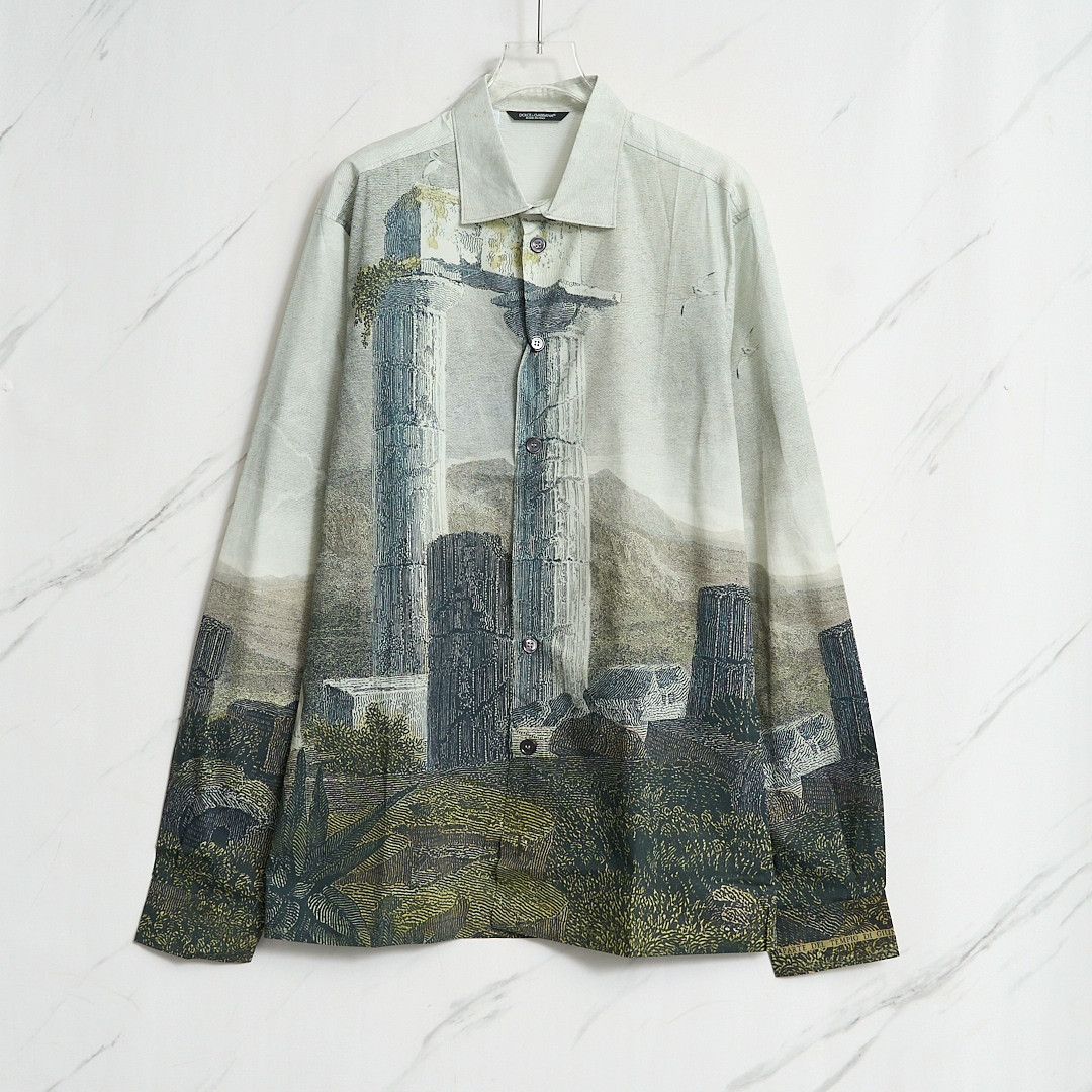 Dolce & Gabbana Dolce&Gabbana Men's Landscape Print Shirt Size US M / EU 48-50 / 2 - 1 Thumbnail