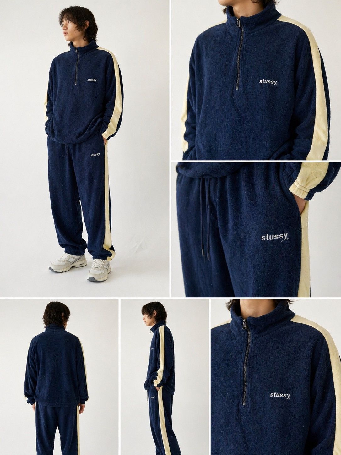 Stussy Vintage Stussy Fleece Tracksuit Set Dark Navy Y2K Streetwear Size US XL / EU 56 / 4 - 1 Thumbnail