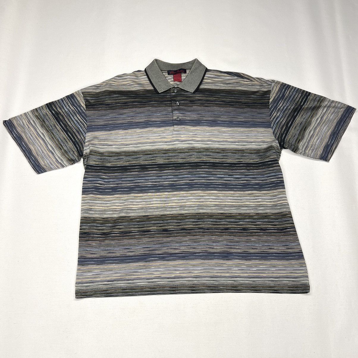 Other Klauss Boehler Polo Shirt Striped Knit Y2K Made In Italy Size US L / EU 52-54 / 3 - 1 Thumbnail