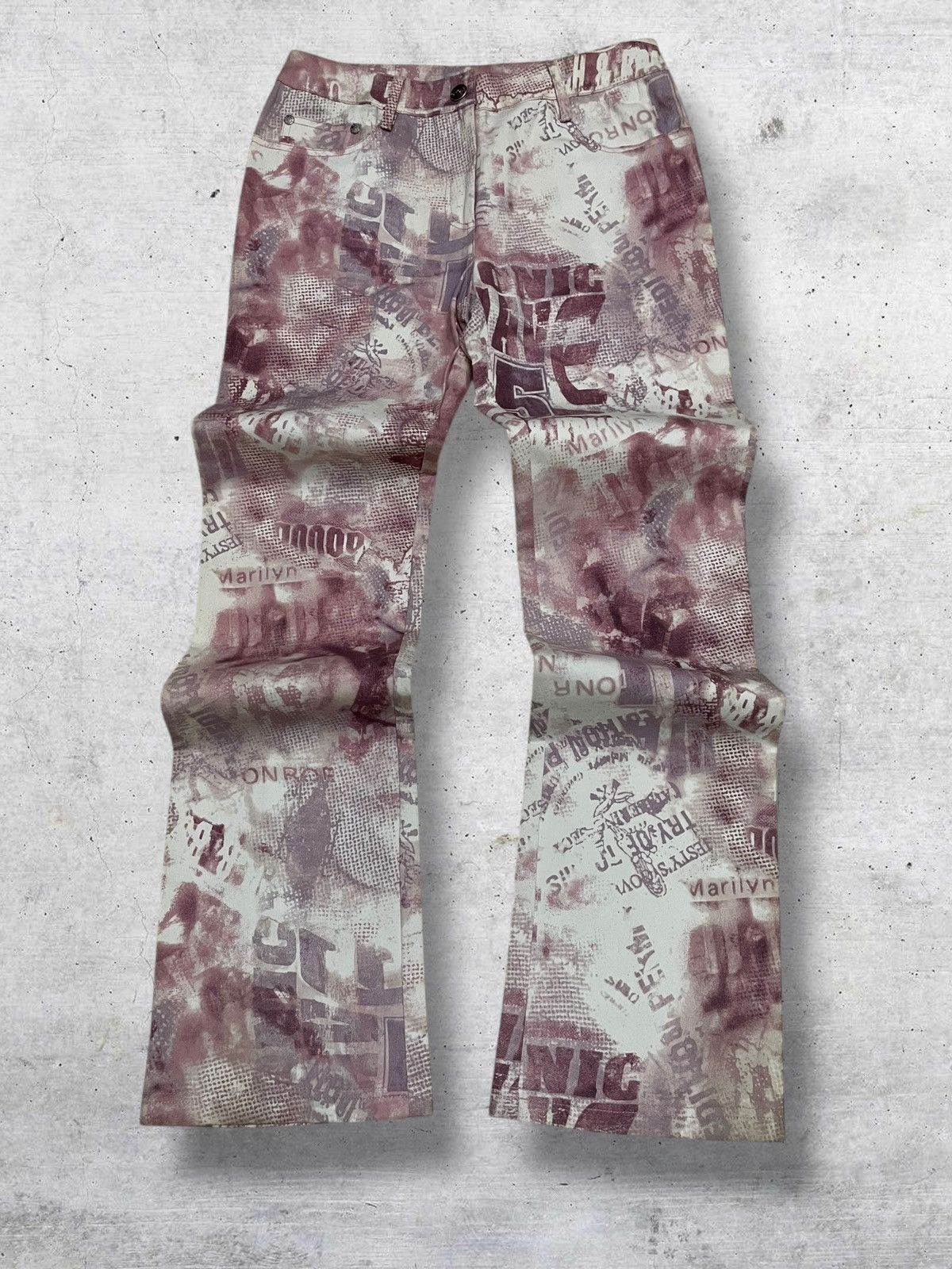 Japanese Brand VINTAGE GHOLE OG ITALY DESIGNER 90 MARILYN MONROE PRINT PANT Size US 26 / EU 42 - 1 Thumbnail
