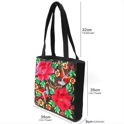 Other Red Phoenix Embroidered Women Canvas Shoulder Bag Size ONE SIZE - 3 Thumbnail