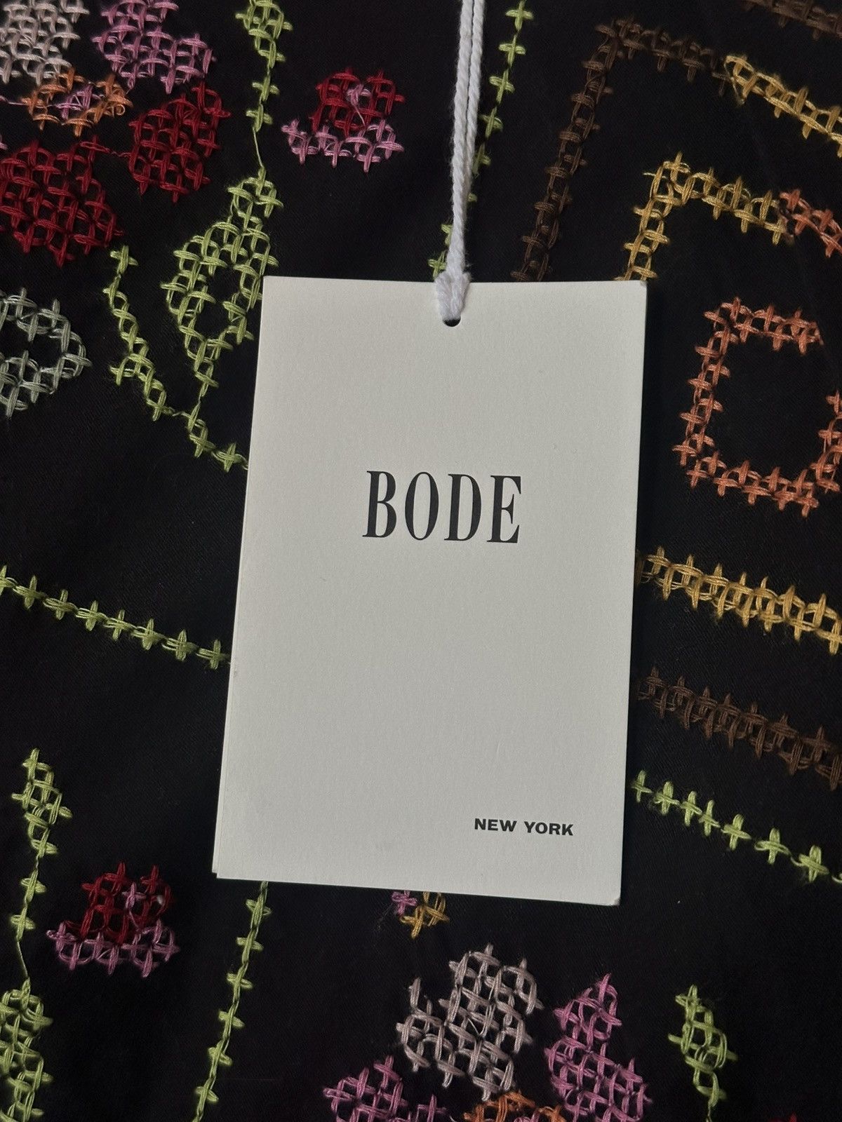 Bode Bode - Needlepoint Begonia Long Sleeve Shirt - NWT Size US L / EU 52-54 / 3 - 4 Thumbnail