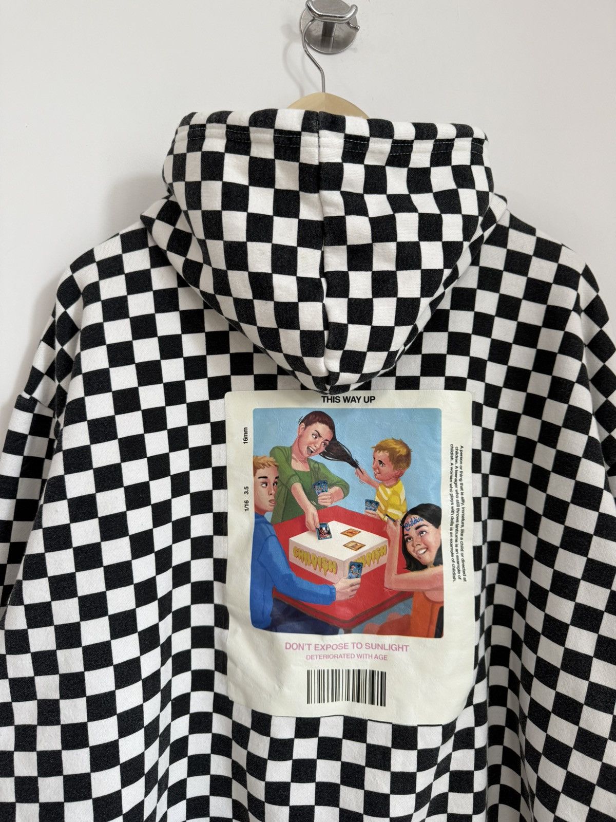 CHILDS Childish Checkerboard Pullover Hoodie Embroidered Logo Back Size US L / EU 52-54 / 3 - 5 Thumbnail