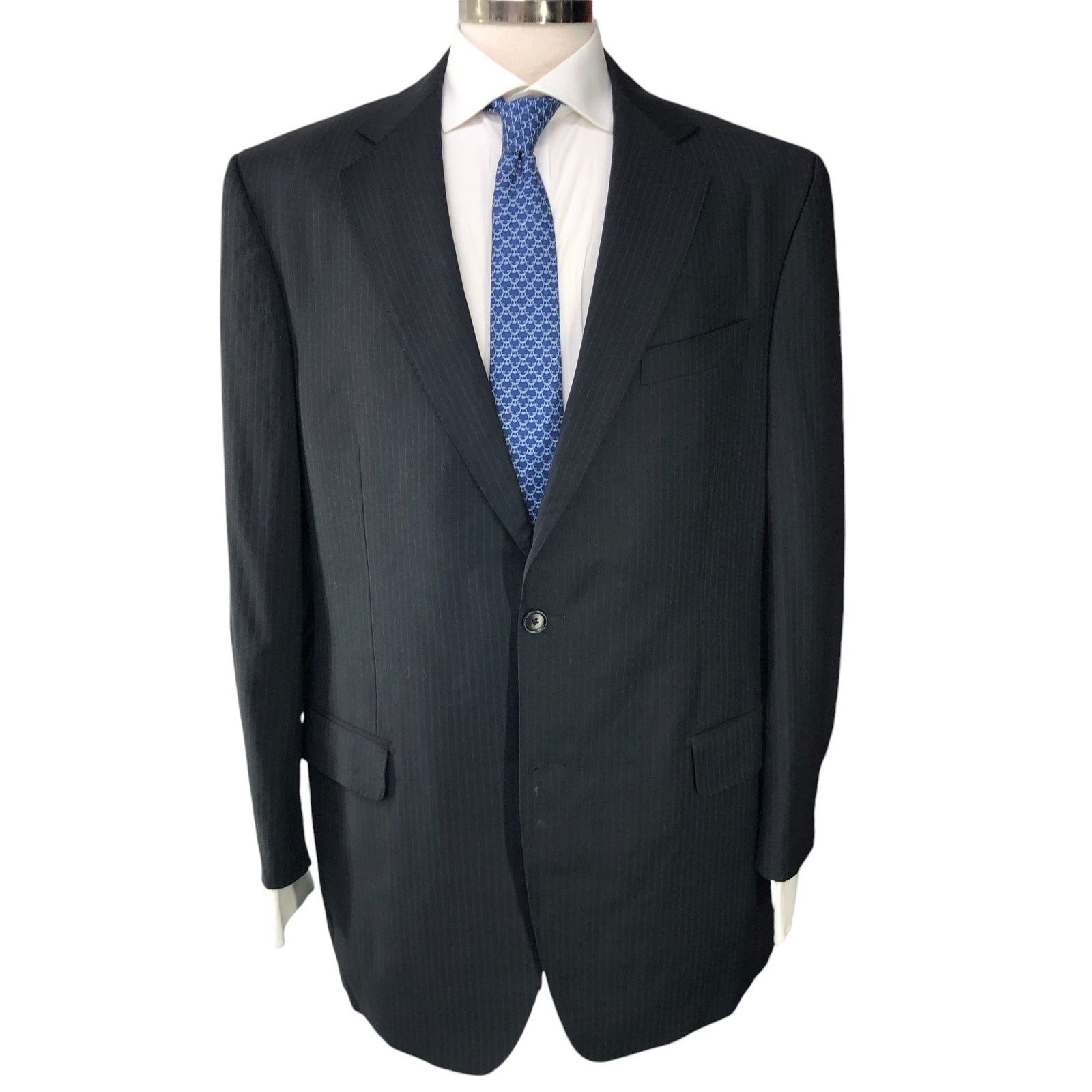 Lubiam Lubiam LBM 1911 Size 44L Suit Drop 5 Pinstripe *TINY FLAW Size 44L - 14 Thumbnail