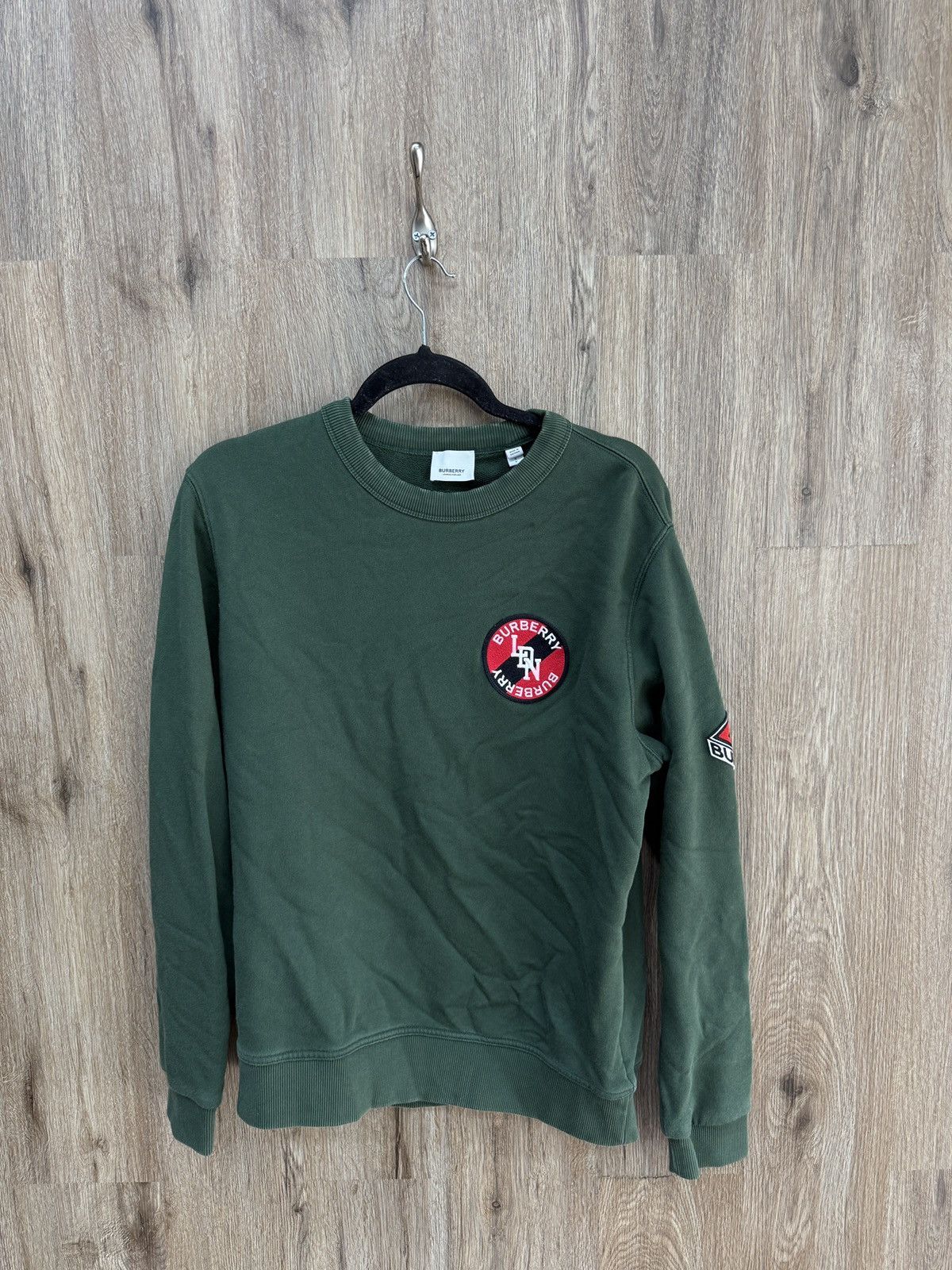 Burberry Bureberry Green Crewneck Size US S / EU 44-46 / 1 - 1 Thumbnail
