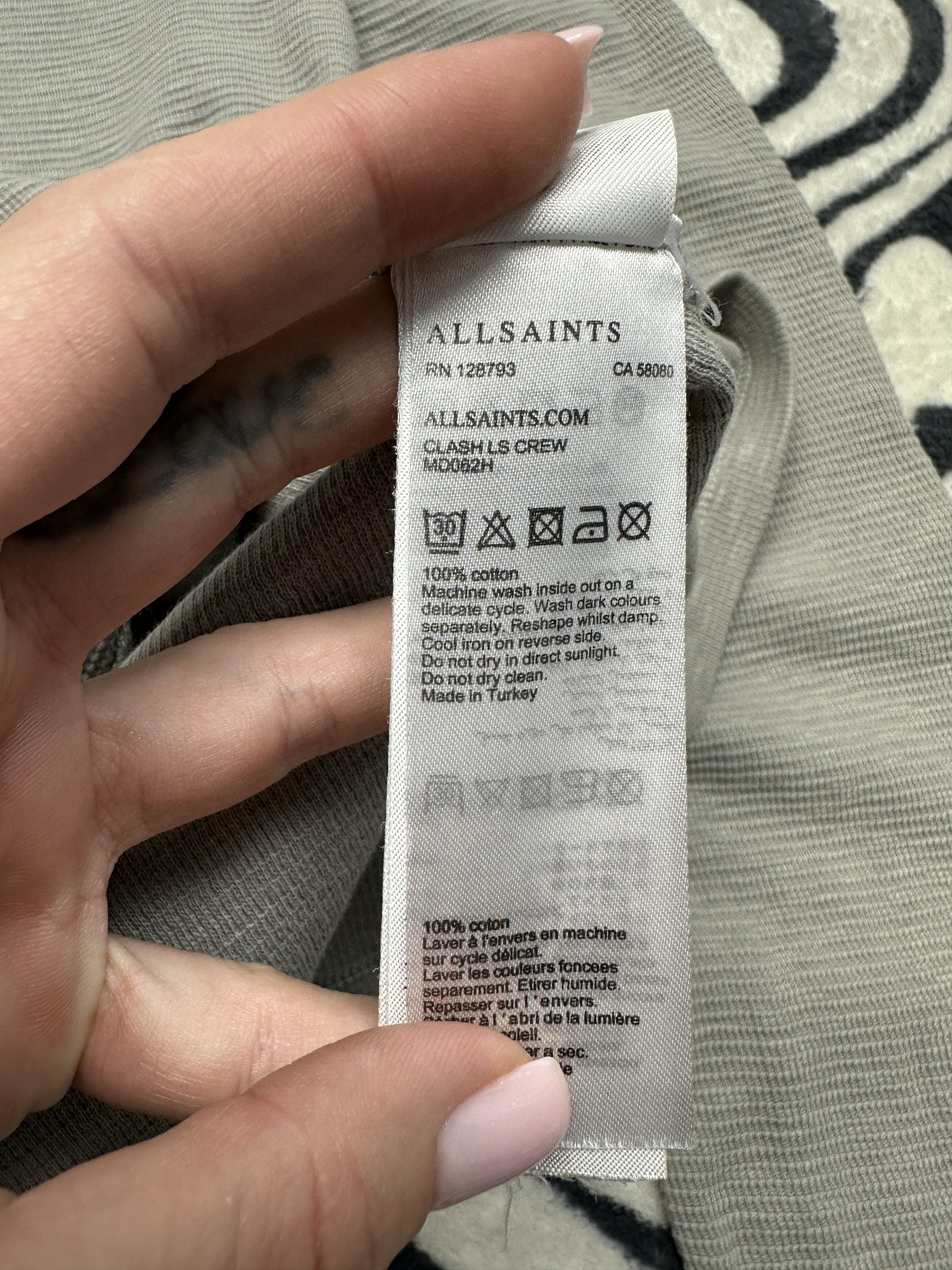 Allsaints Allsaints Mens Clash Crew Neck Sweater Size US L / EU 52-54 / 3 - 5 Thumbnail