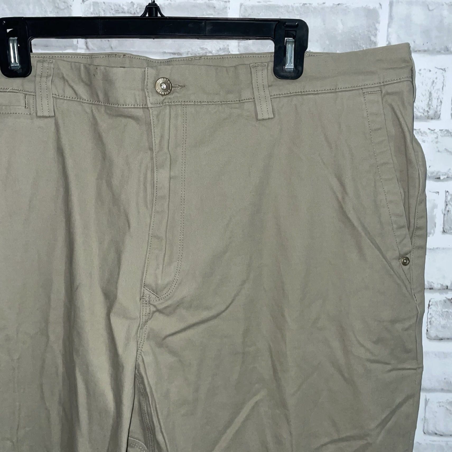 CO Duluth Beige Khakis Pants Mens Regular 40x30 Relaxed Fit Beige Khaki Duluth Trading Co Pants Mens 40 30 Size US 40 / EU 56 - 2 Thumbnail