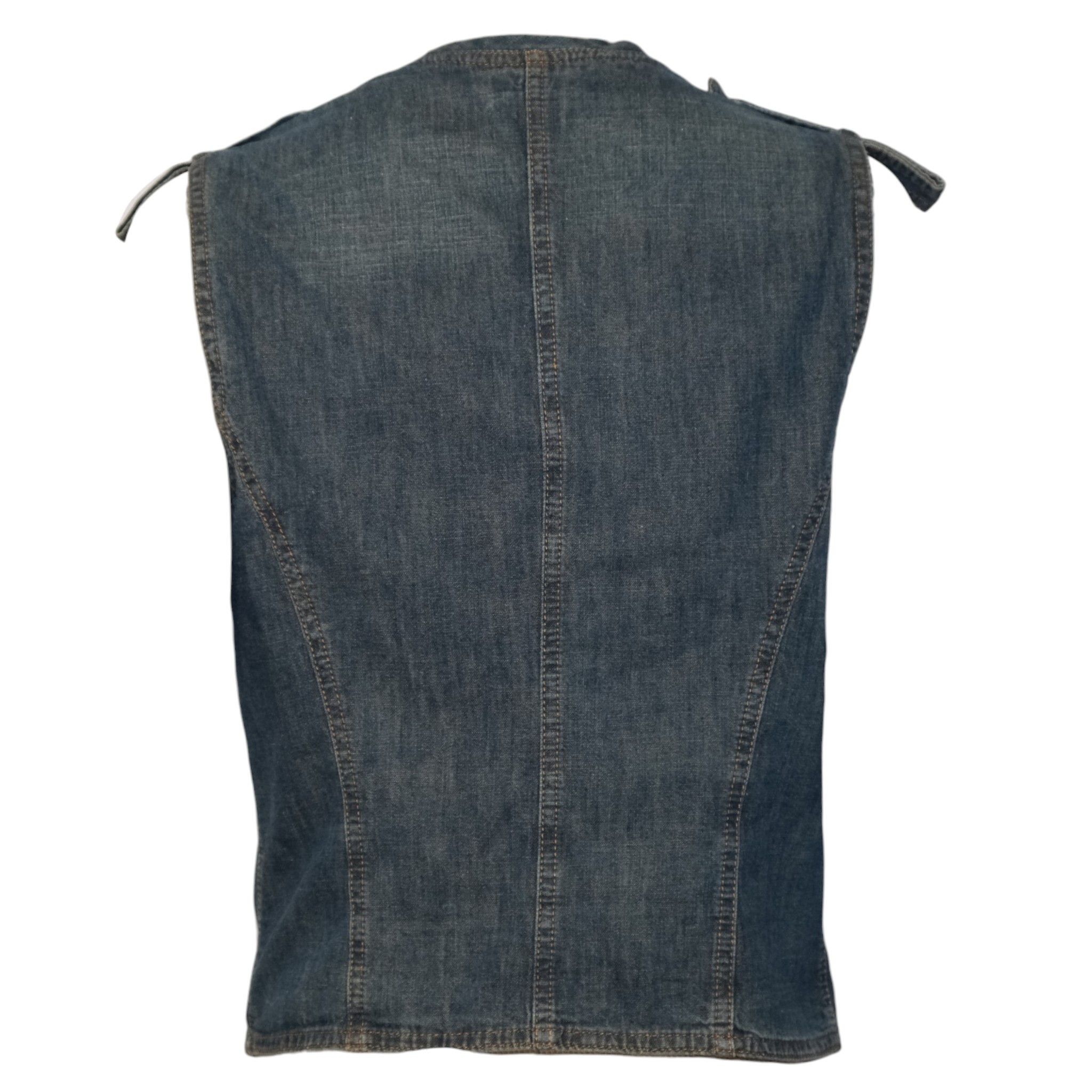 plein sud Napoleon Denim Button-Up Vest Size M / US 6-8 / IT 42-44 - 2 Thumbnail