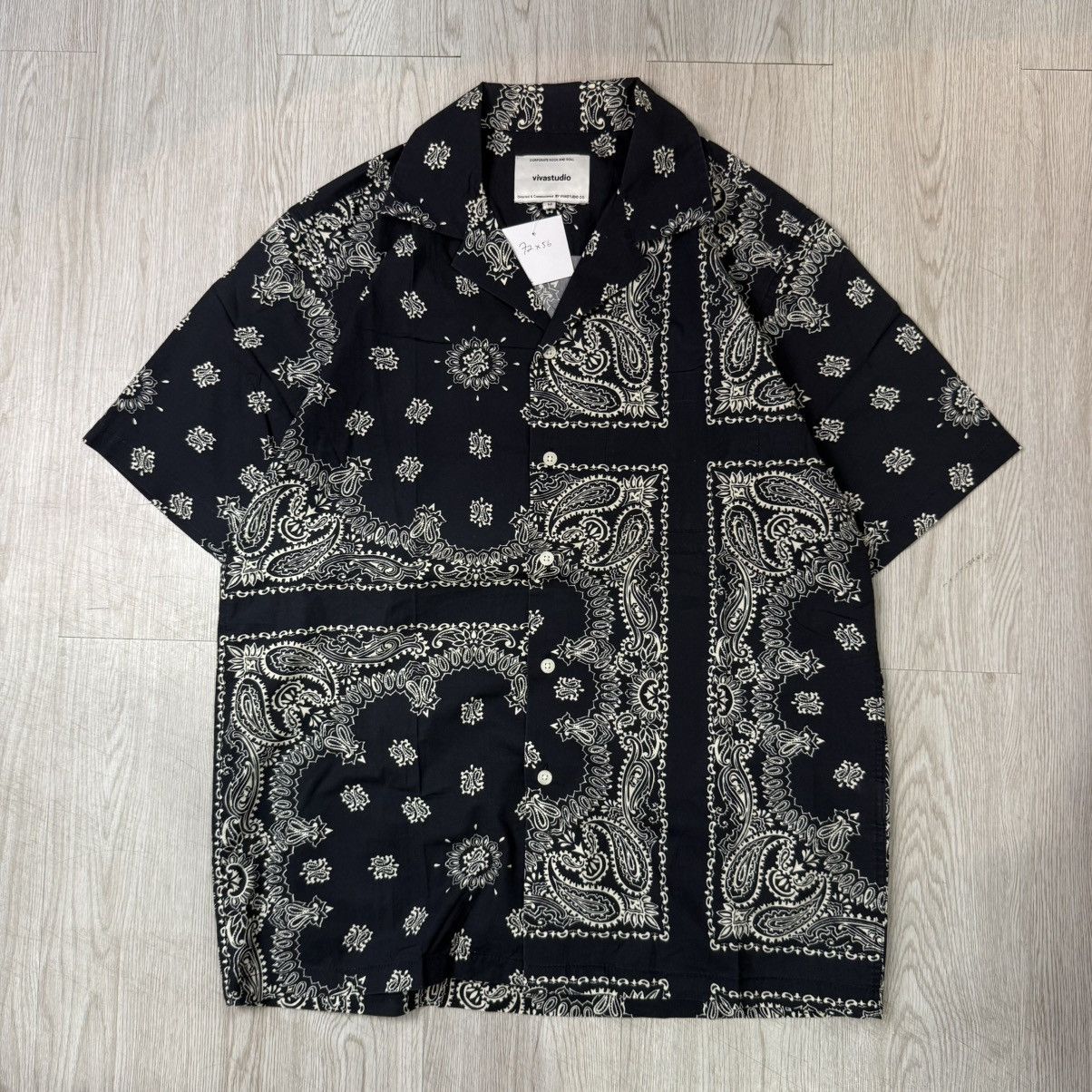 Japanese Brand Paisley button shirt by vivastudio black Size US L / EU 52-54 / 3 - 1 Thumbnail