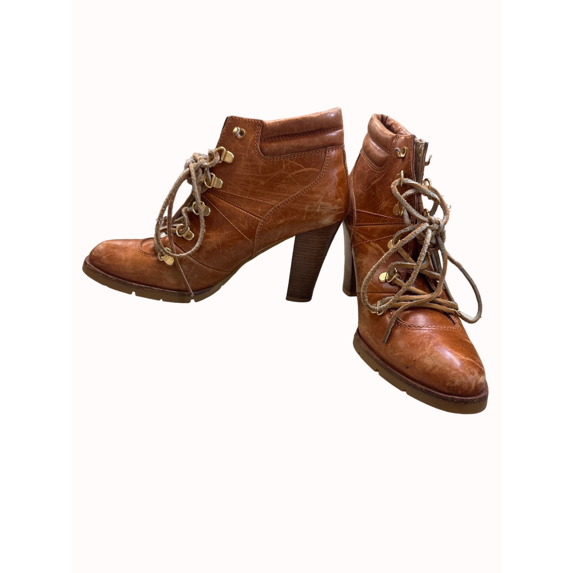 Michael Kors Michael Kors women’s brown leather ankle boots size 10M Saka Size US 10 / IT 40 - 2 Thumbnail