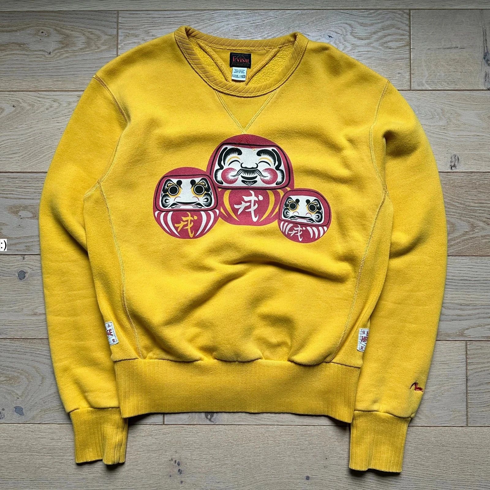Evisu Sweatshirt Crewneck Evisu Yellow Size US M / EU 48-50 / 2 - 1 Thumbnail