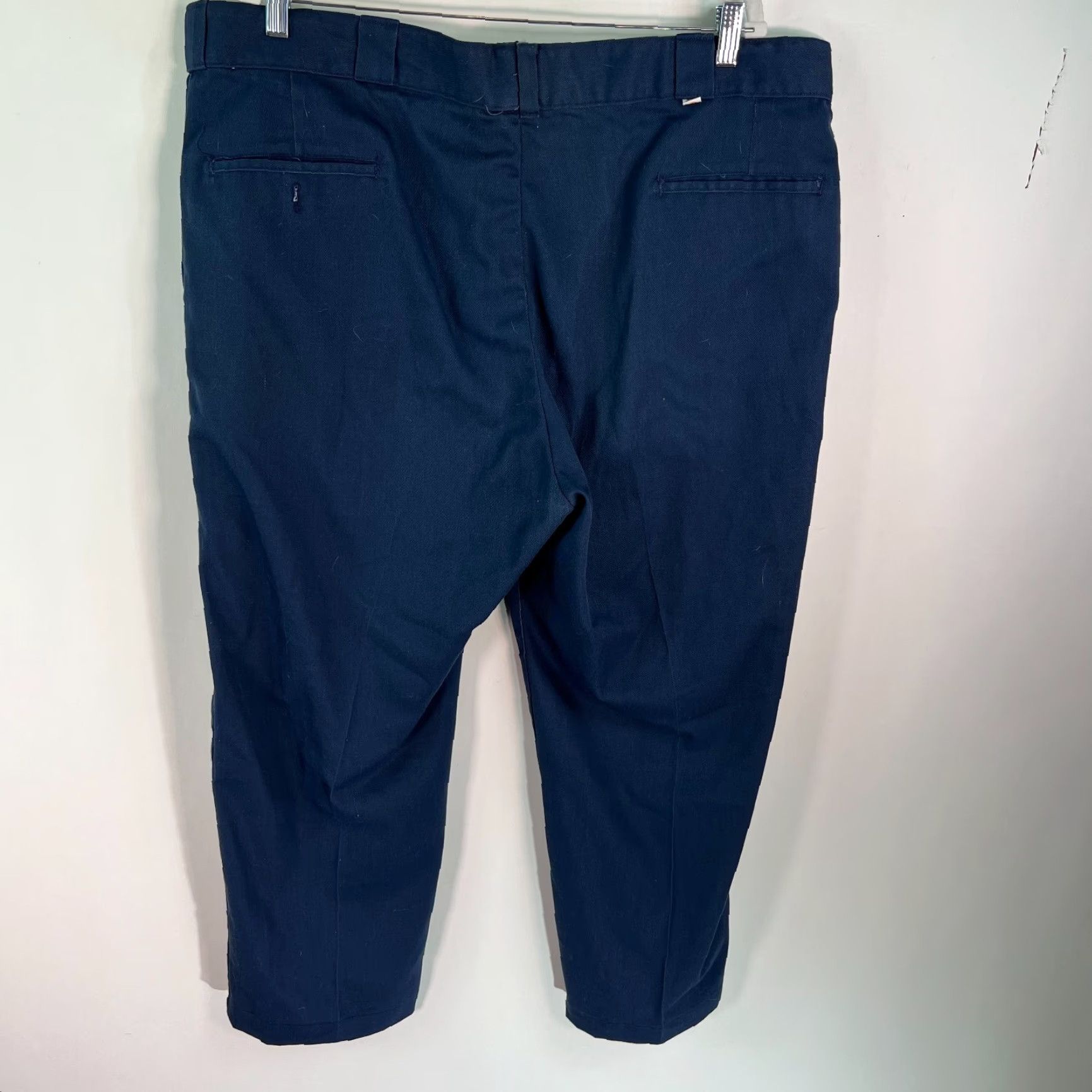 Dickies Dickies Mens Flat Front Regular Fit Straight Leg Blue Dress Pants Size 44x29 Size US 44 / EU 60 - 2 Thumbnail