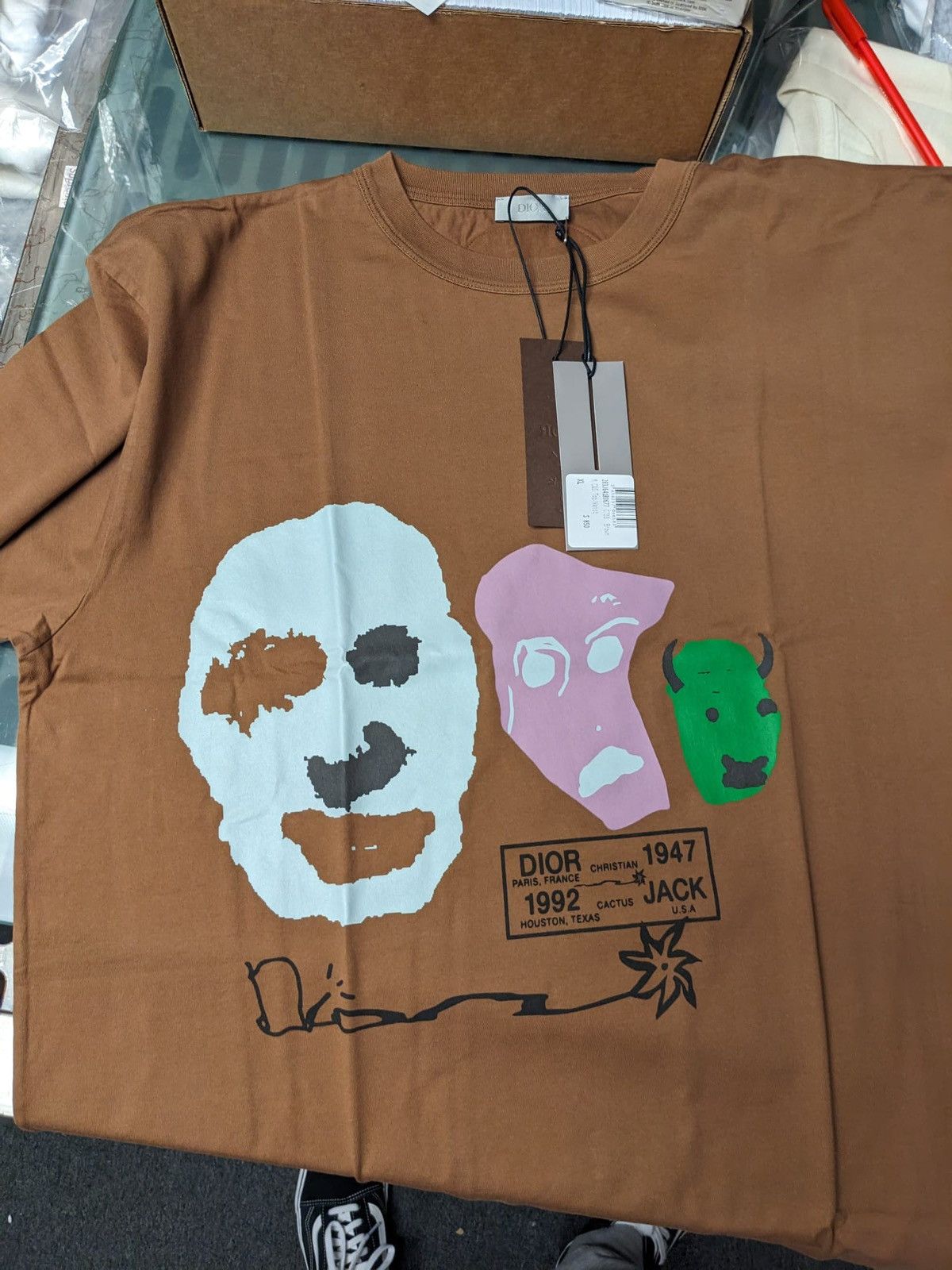 Dior CHRISTIAN DIOR X CACTUS JACK OVERSIZED T-SHIRT XL BROWN Size US XL / EU 56 / 4 - 5 Thumbnail