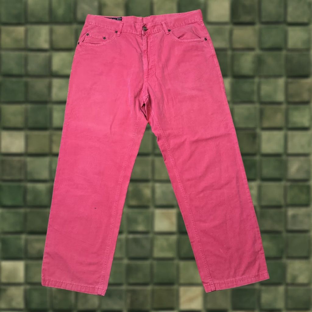 Marlboro VINTAGE Marlboro Classics Pants Red Canvas Straight Leg Workwear 90s 34x30 Mens Size US 34 / EU 50 - 1 Thumbnail
