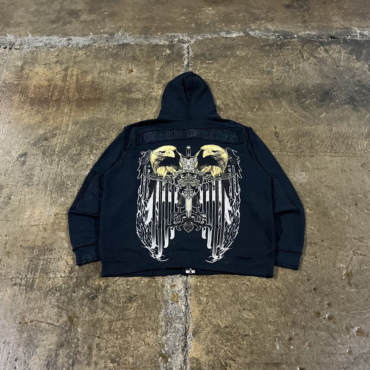 Affliction × Tapout × Vintage Crazy Vintage Y2K Affliction Style Grunge Goth Zip-Up Hoodie Size US XL / EU 56 / 4 - 1 Thumbnail