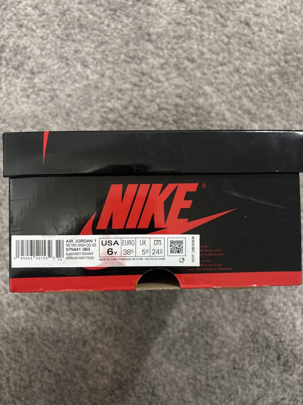 Jordan Brand 2021 Air Jordan 1 Retro High OG'Patent Bred' Size US 6 / EU 39 - 1 Thumbnail