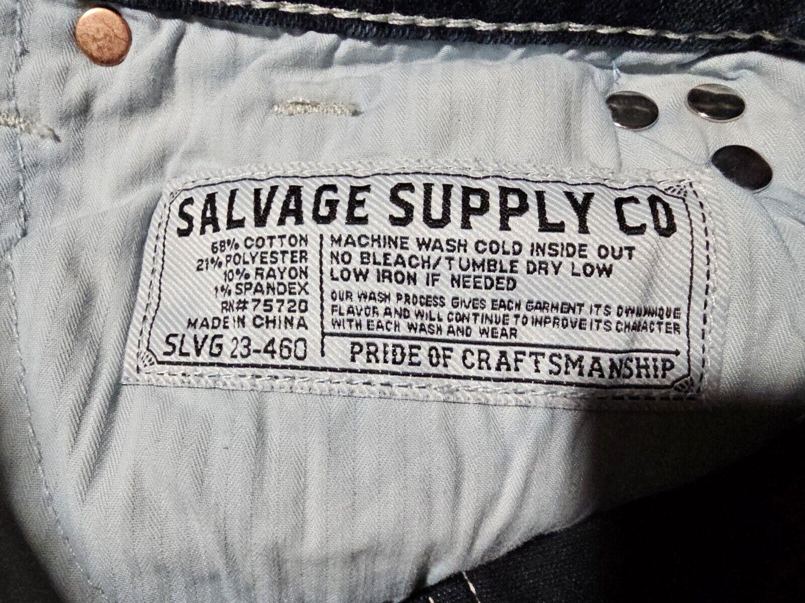Salvage BUCKLE BKE Dungarees Salvage 31x32 HAVOC Straight Slim Fit Size US 31 - 11 Thumbnail