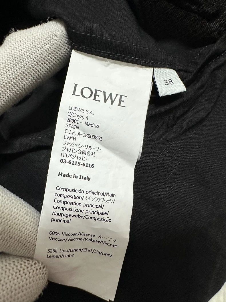 Loewe LOEWE Black embroidered linen long-sleeved shirt Size XS / US 0-2 / IT 36-38 - 5 Thumbnail