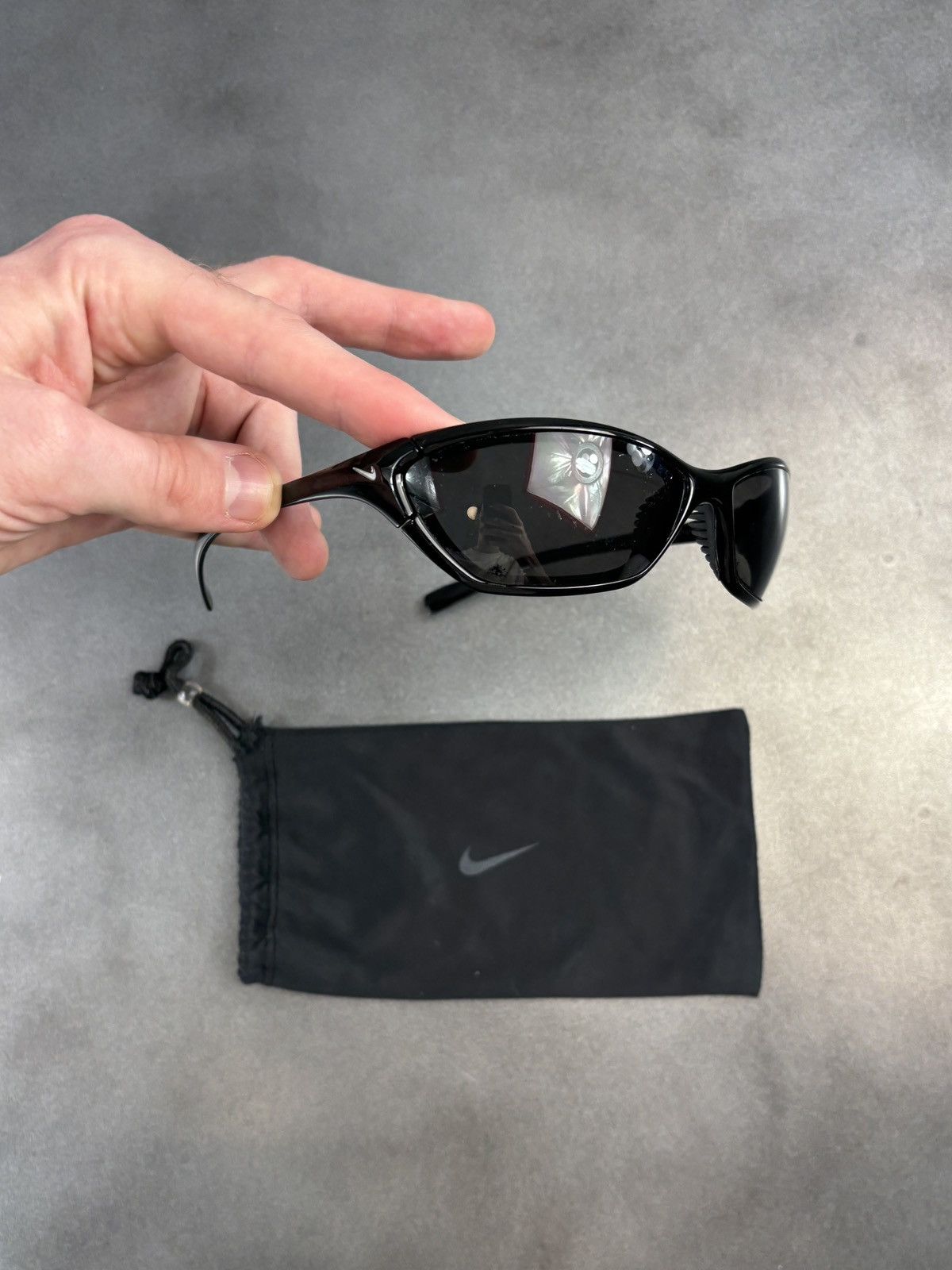 Nike × Vintage Vintage Nike Sunglasses y2k drill swoosh logo