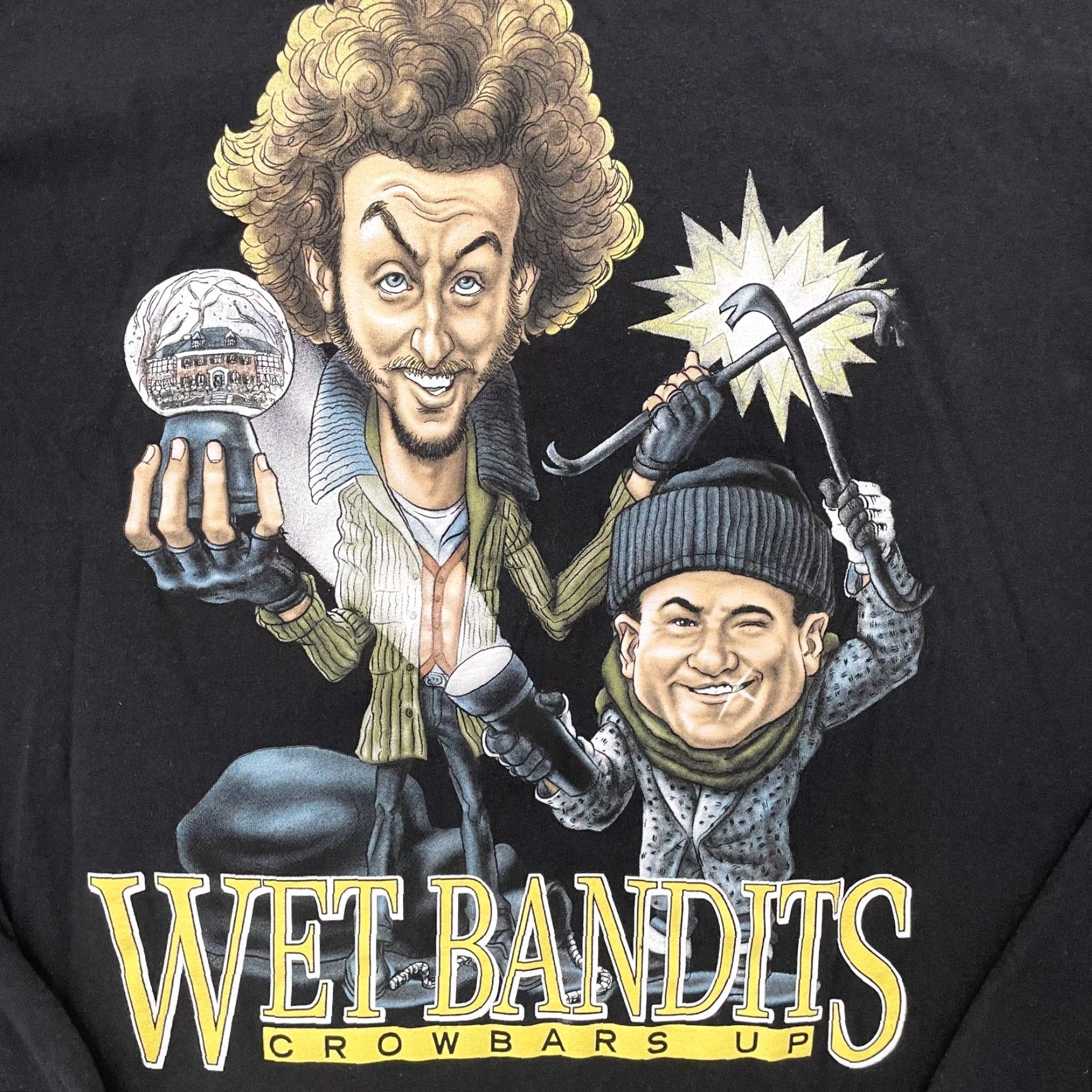 Vintage RSVLTS Home Alone Shirt Adult Large Black Wet Bandits Crowbars Harry Marv Mens L Shirt Size US L / EU 52-54 / 3 - 2 Thumbnail