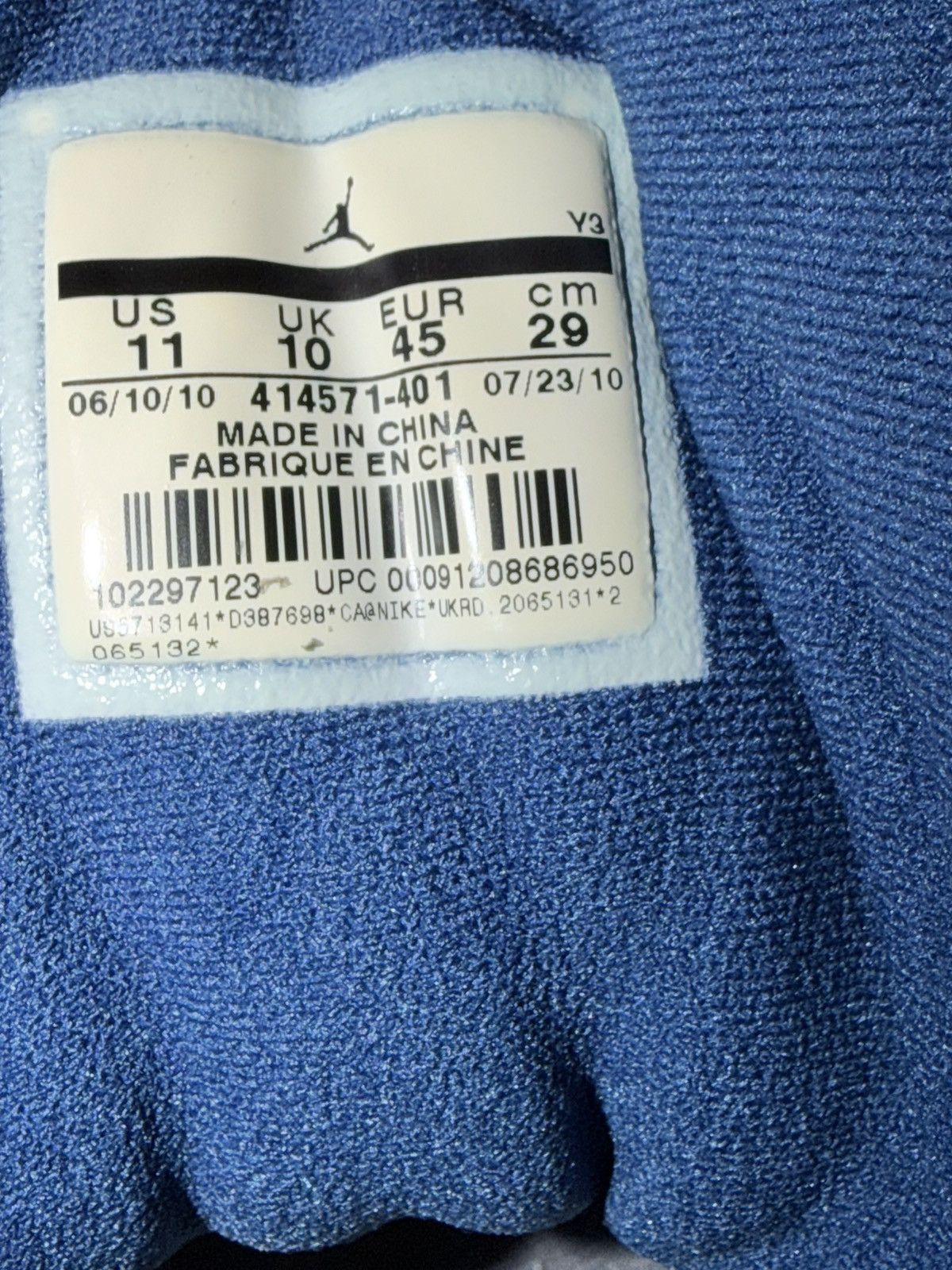 Jordan Brand Air Jordan 13 Retro “Flint” Blue / Grey / White – 2010 Size US 11 / EU 44 - 6 Thumbnail