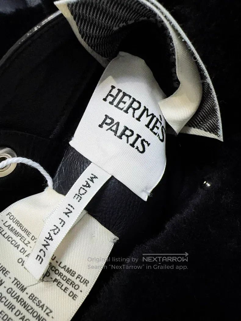 Hermes Hermes Black Leather and Fur Long Sleeve Vest Coat Size XS / US 0-2 / IT 36-38 - 5 Thumbnail