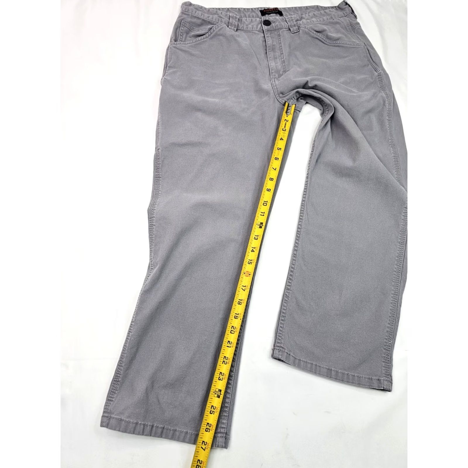 Denime Ridgecut Toughwear Jeans Mens 36x27 Gray Denim Straight Work Cotton Size US 36 / EU 52 - 3 Thumbnail