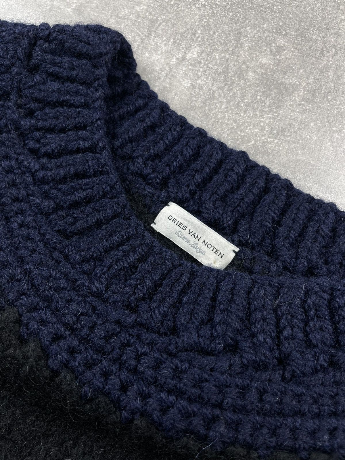 Dries Van Noten Dries Van Noten Alpaca Wool Knit Sweater Black Navy Size US L / EU 52-54 / 3 - 16 Thumbnail