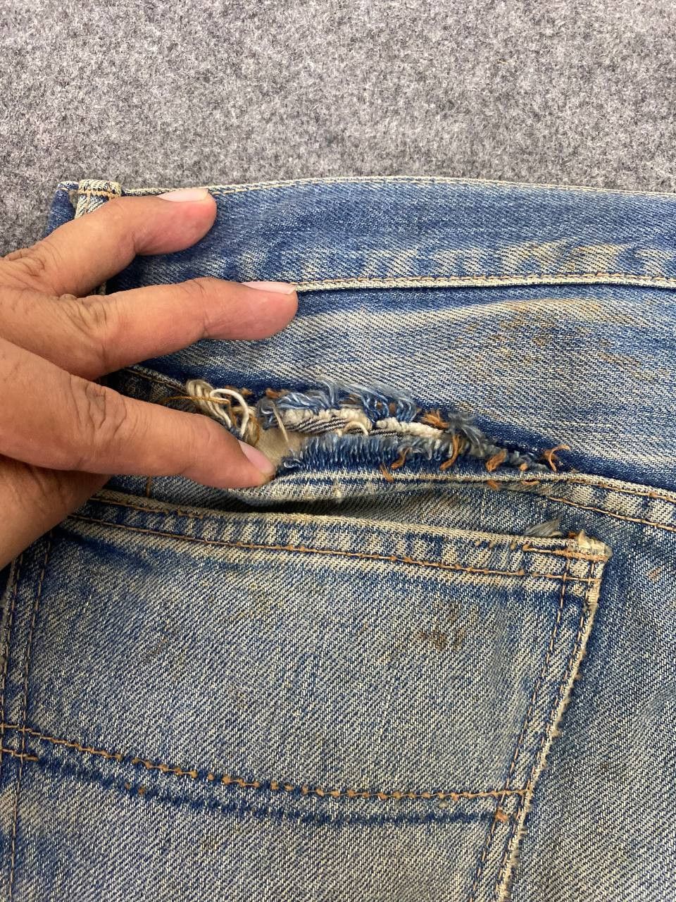 Big John vintage big john distressed denim nice design Size US 32 / EU 48 - 4 Thumbnail