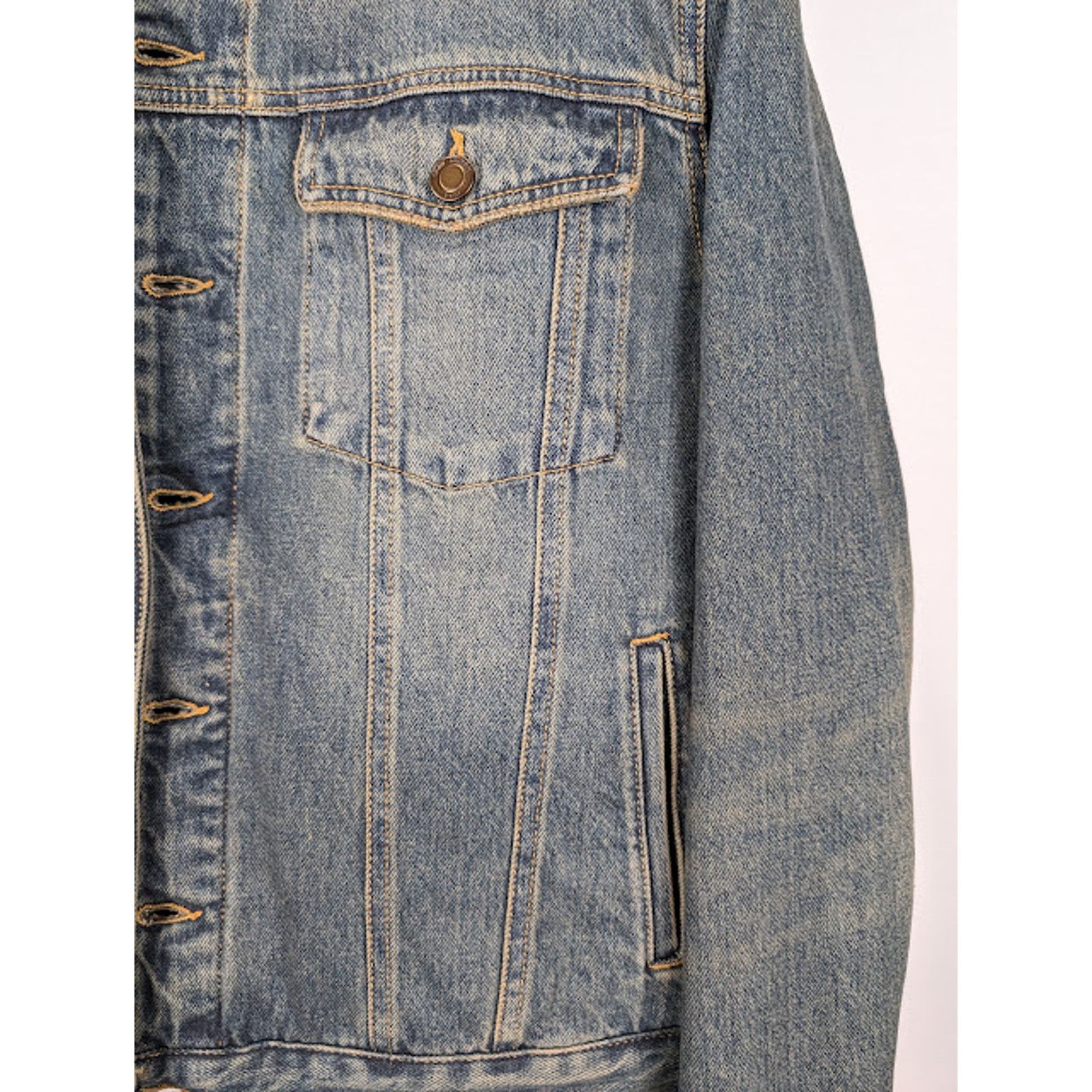 Saint Laurent Paris o1rshd1 Shearling Denim Jacket in Light Blue Size US XXL / EU 58 / 5 - 6 Thumbnail