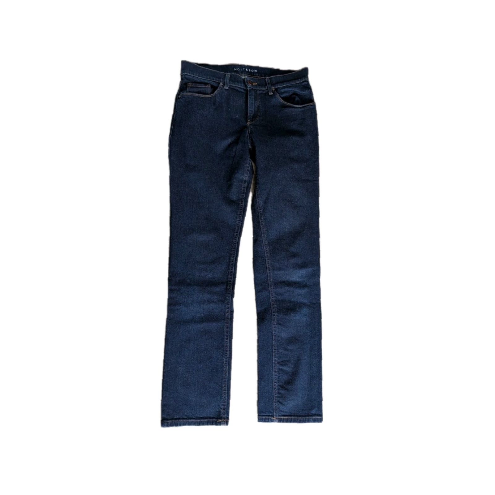 Mott & Bow Mott & Bow Ludlow Boyfriend Jeans Dark Wash Stretch Denim Women’s 28x32 EUC Size 28" / US 6 / IT 42 - 2 Thumbnail