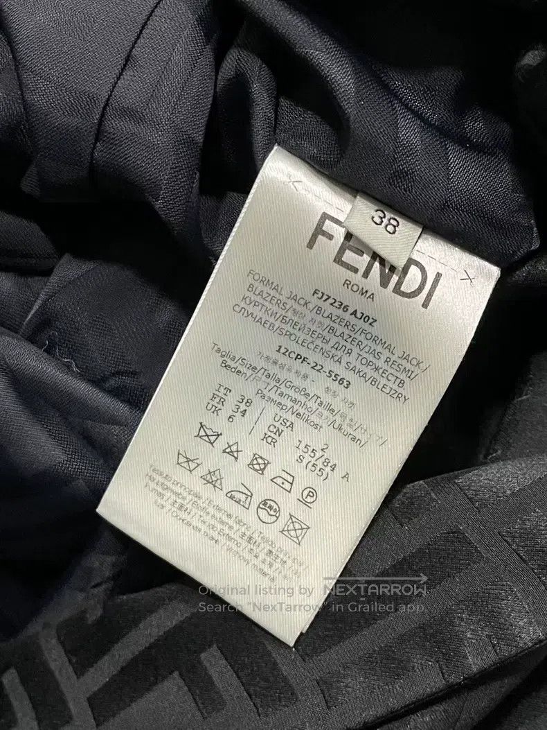 Fendi Fendi All-Over Printed Monogram Blazer Size XXS / US 00 / IT 34 - 7 Thumbnail