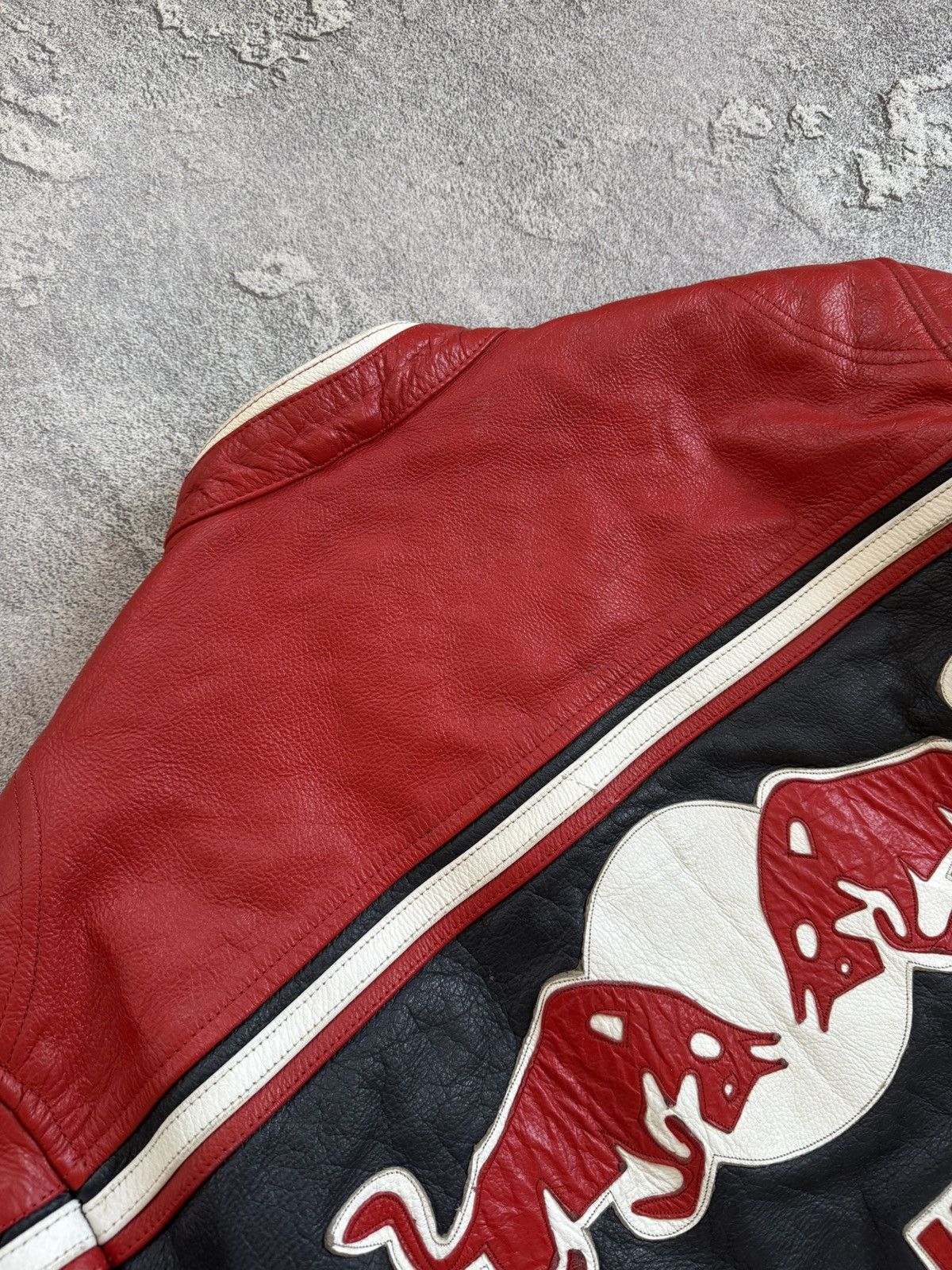 Red Bull Red Bull XL genuine leather racing motorcycle jacket biker Size US XL / EU 56 / 4 - 23 Thumbnail