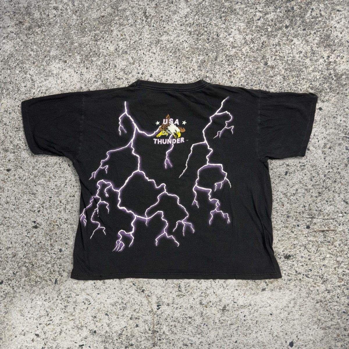 Vintage 90s American USA Thunder Faded Pitbull Tee ERD Grunge Boxy Size US XXL / EU 58 / 5 - 2 Thumbnail