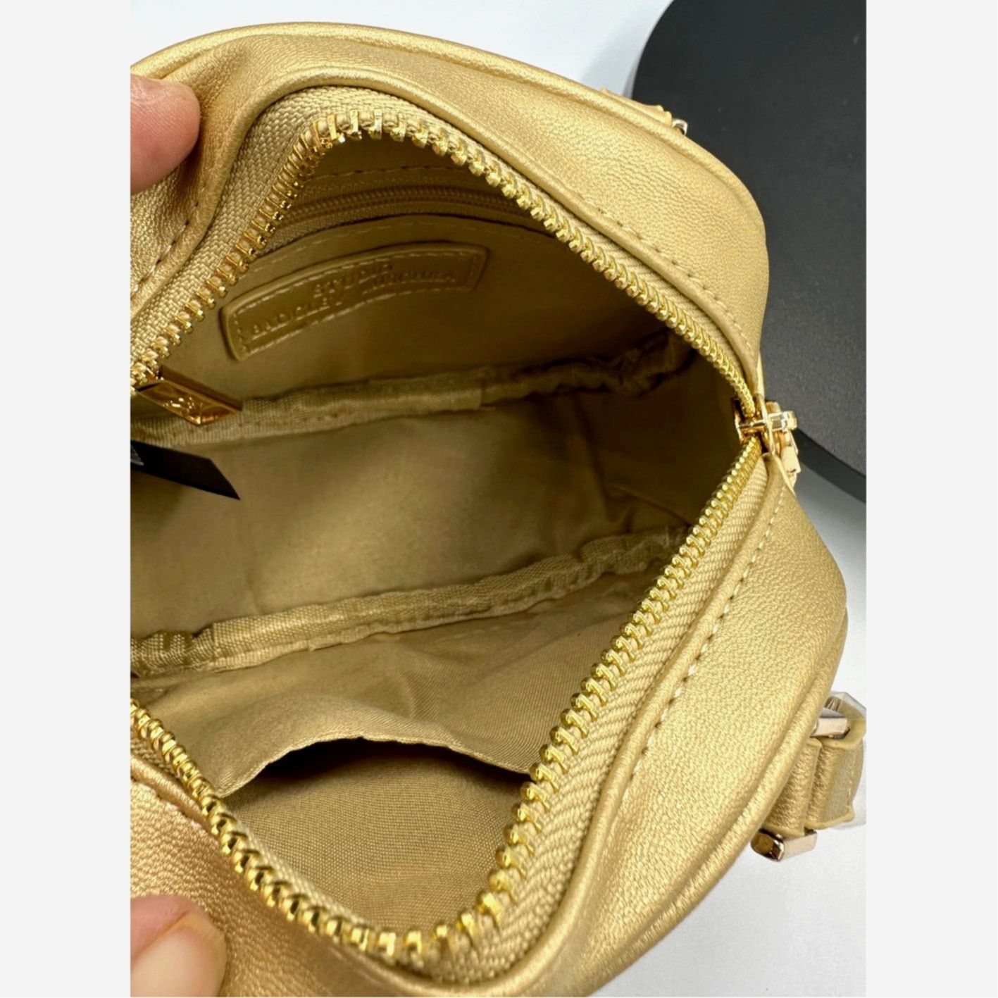 Badgley Mischka Badgley Mischka Crossbody Dome with Studs - Metallic Gold Size ONE SIZE - 8 Thumbnail