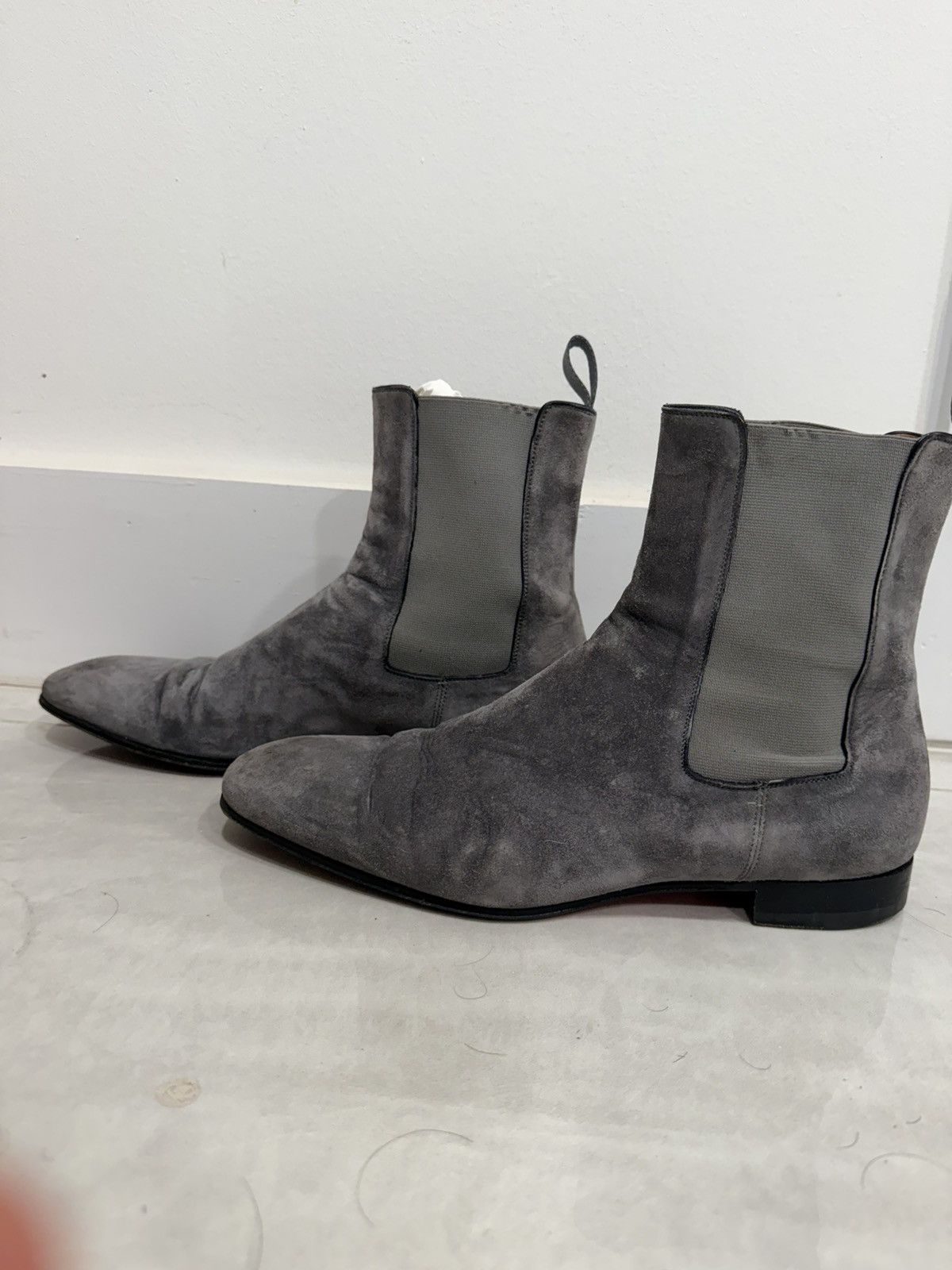 Christian Louboutin Christian Louboutin Roadie chelsea boot Gray Suede Size US 7.5 / EU 40-41 - 7 Thumbnail