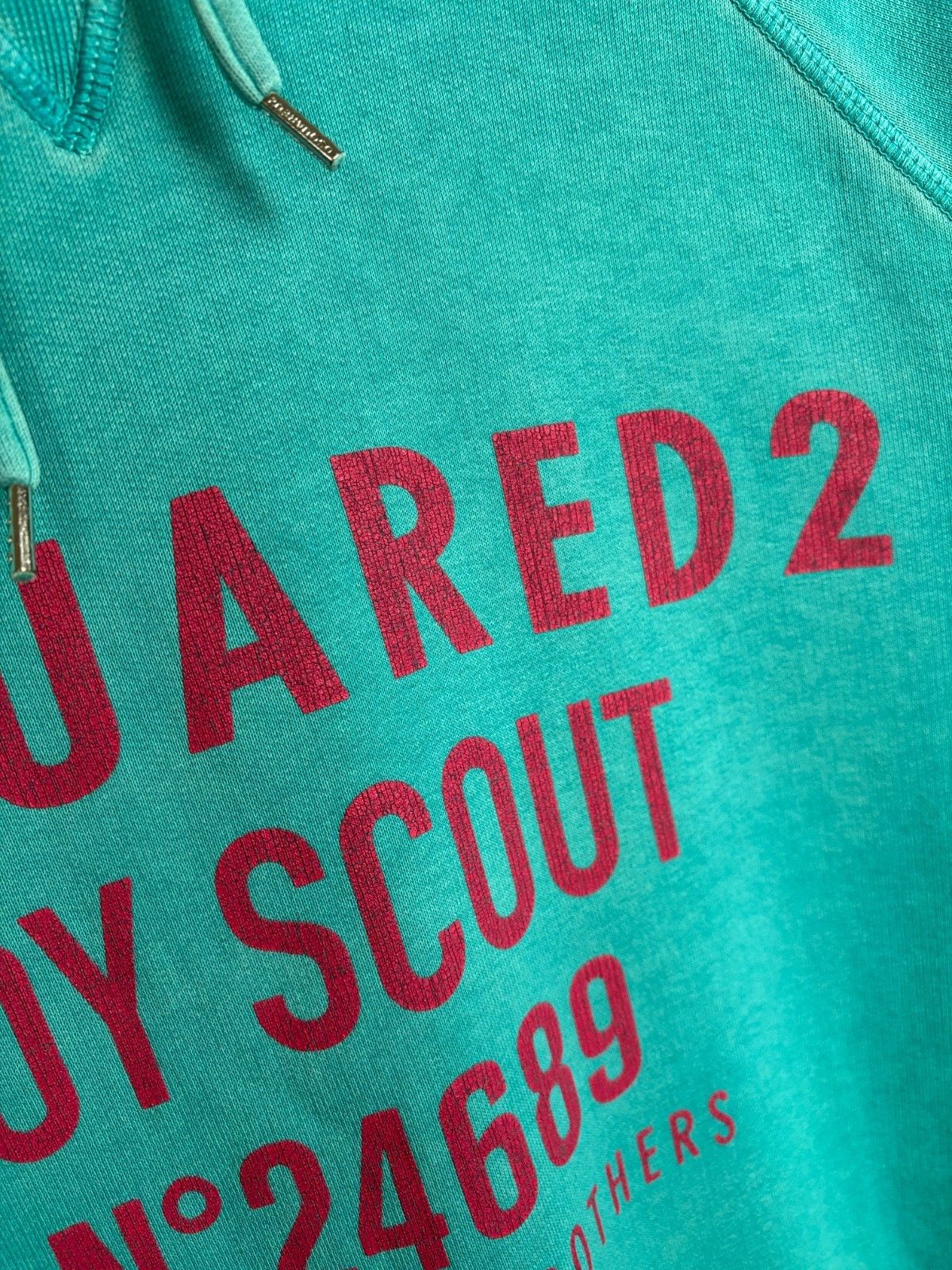 Dsquared2 Dsquared2 Boy Scout Printed Hoodie Washed Turquoise Size US L / EU 52-54 / 3 - 6 Thumbnail