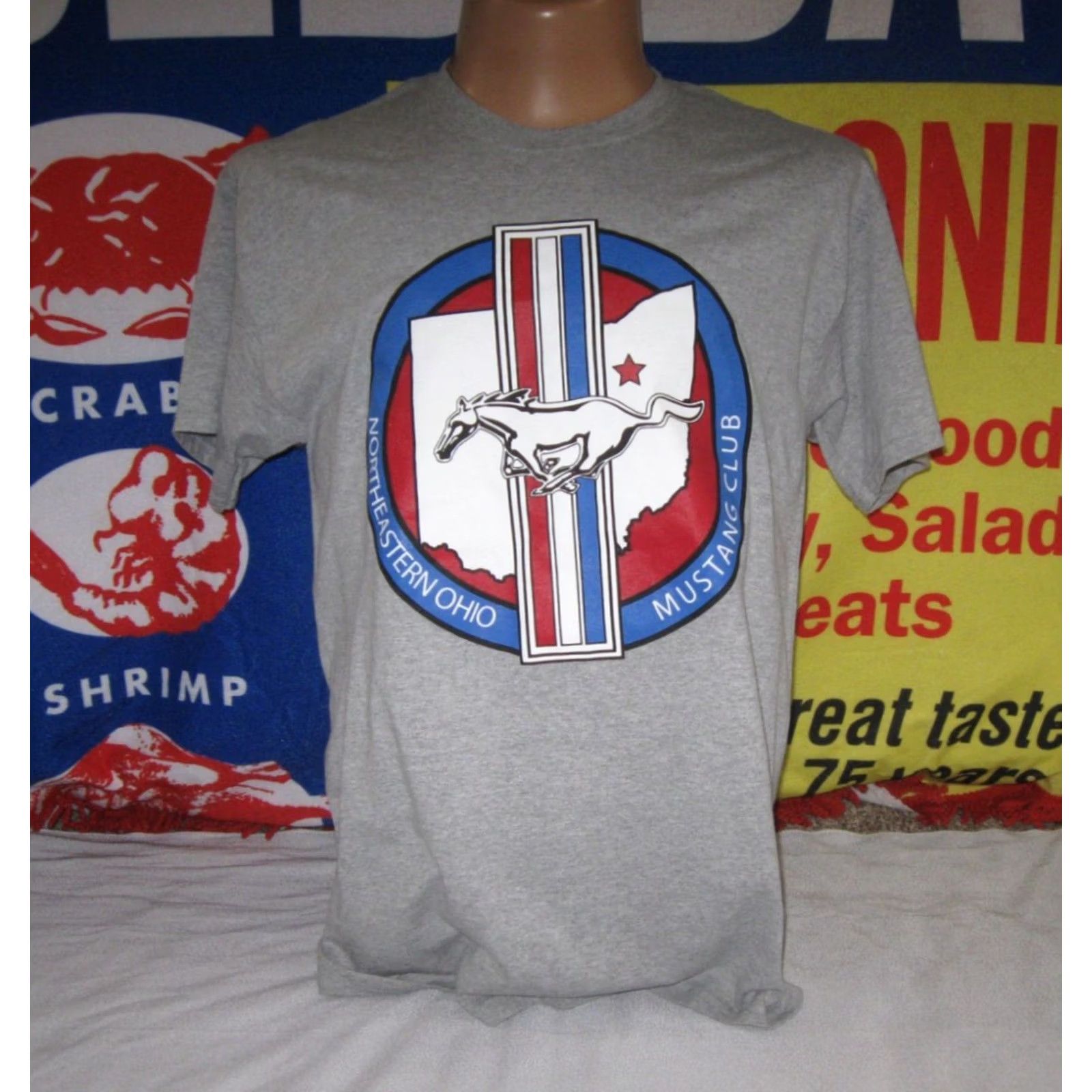 Gildan Northeastern Ohio Mustang Club Shirt Mens Large Racing American MUSCLE CARS Size US L / EU 52-54 / 3 - 2 Thumbnail