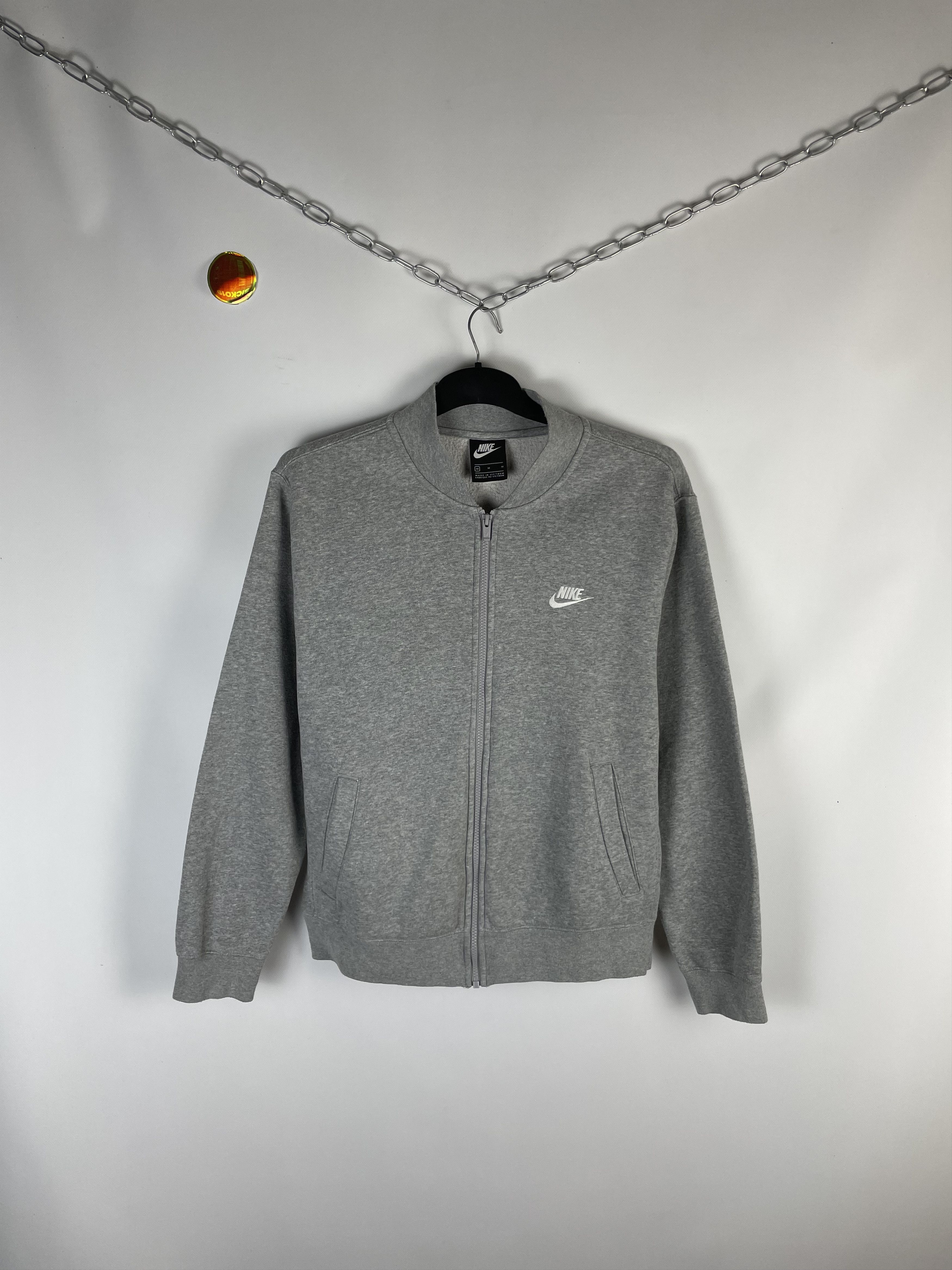 Nike Nike Mens Cotton Bomber Jacket Zip Hoodie Y2K Size US M / EU 48-50 / 2 - 1 Thumbnail