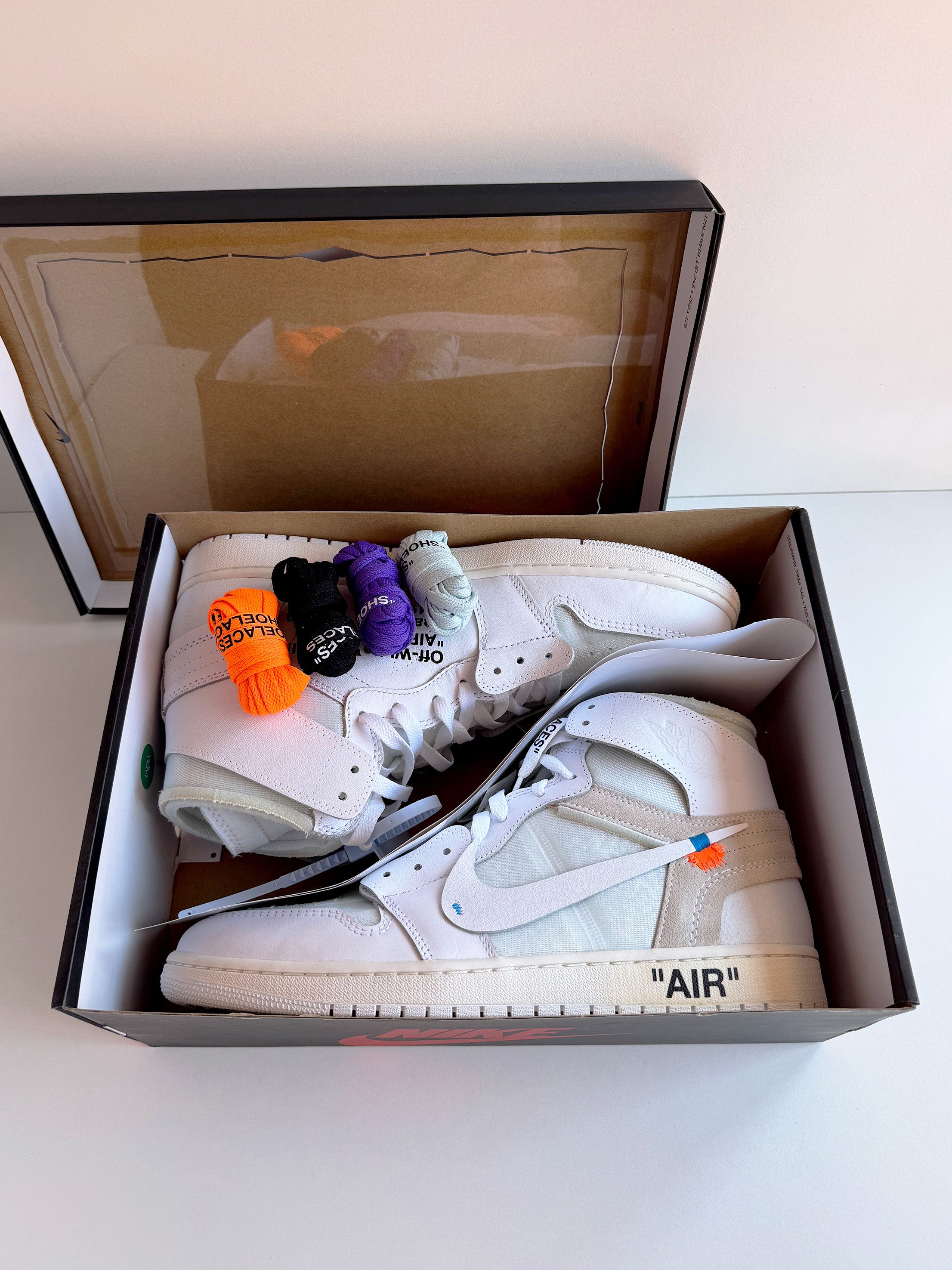 Jordan Brand × Off-White Air Jordan 1 Retro x Off-White (Virgil Abloh) Euro 17 Alaska Size US 13 / EU 46 - 4 Thumbnail